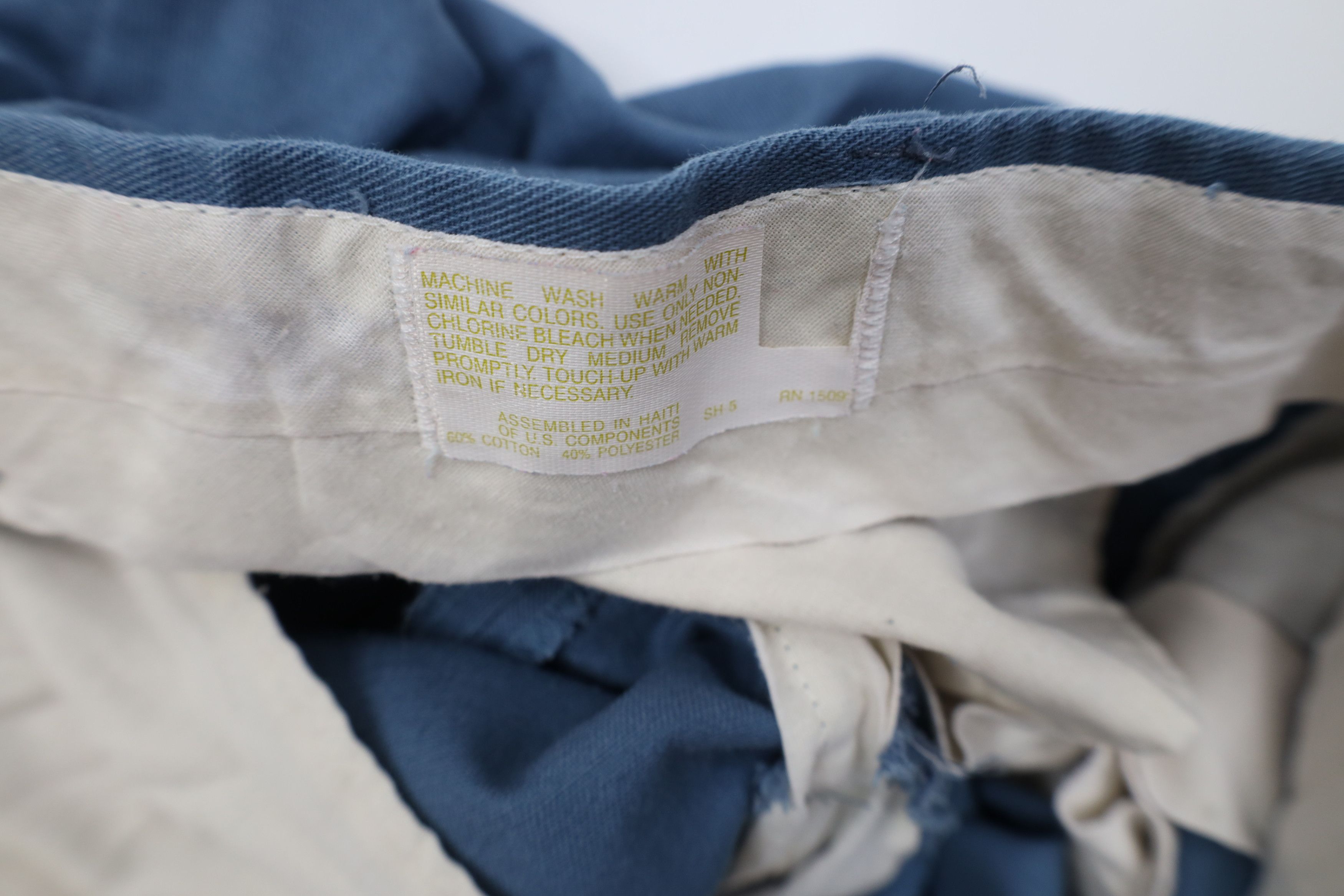 Vintage Vintage 70s Streetwear Wide Leg Chino Pants Light Blue Size US 36 / EU 52 - 7 Thumbnail