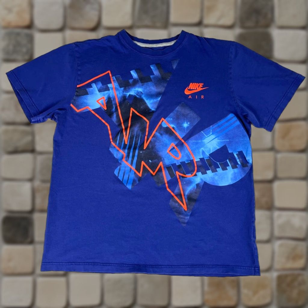 Nike Nike Air Graphic T-Shirt Nike Men XL Blue 2013 559406-433 Short Sleeve Crew Neck 100% Cotton Size US XL / EU 56 / 4 - 1 Thumbnail