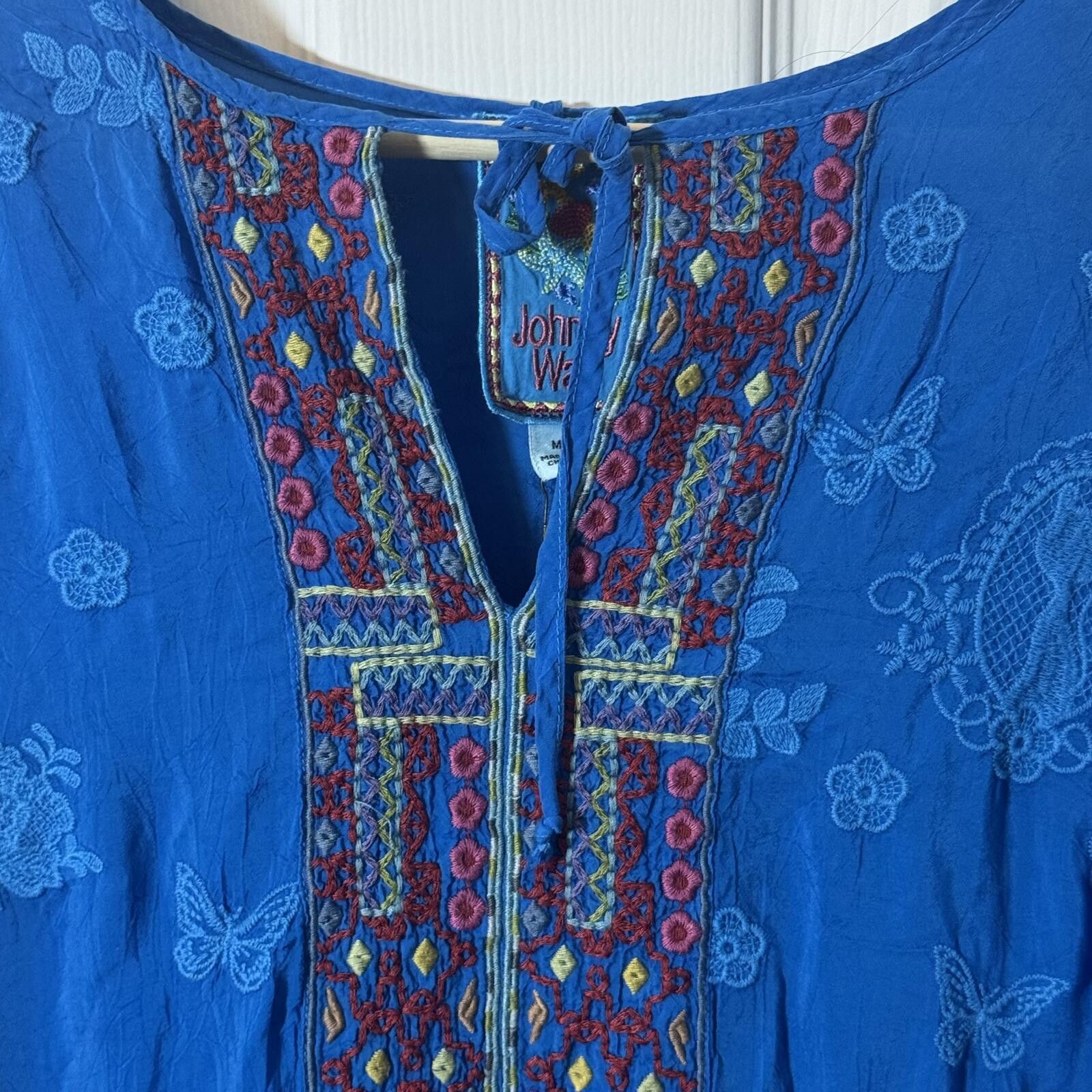Other NWT Johnny Was Embroidered Boho Dress with Eyelet Sleeves Size M / US 6-8 / IT 42-44 - 2 Thumbnail