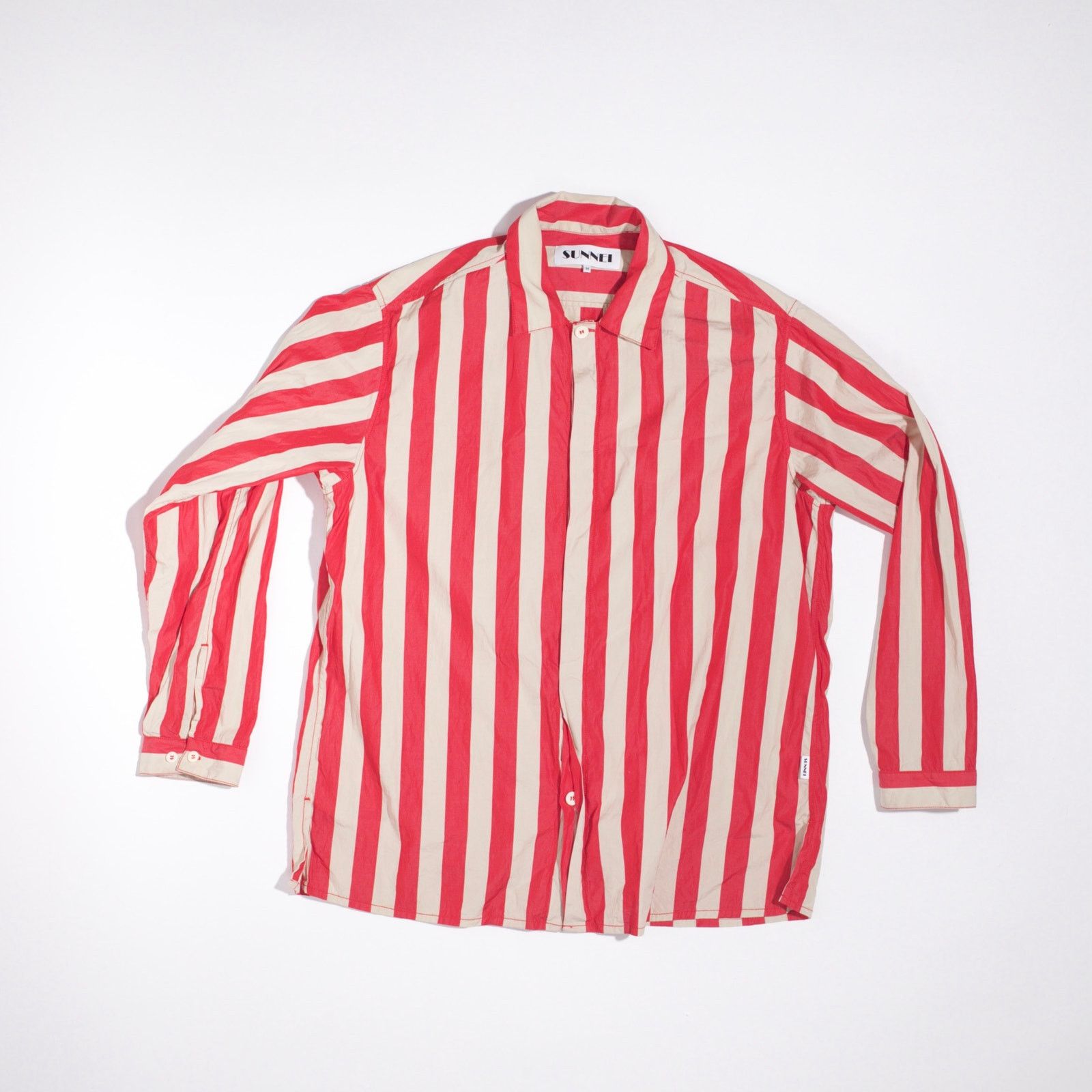 Sunnei Sunnei Red Striped Button Up Size US M / EU 48-50 / 2 - 1 Thumbnail