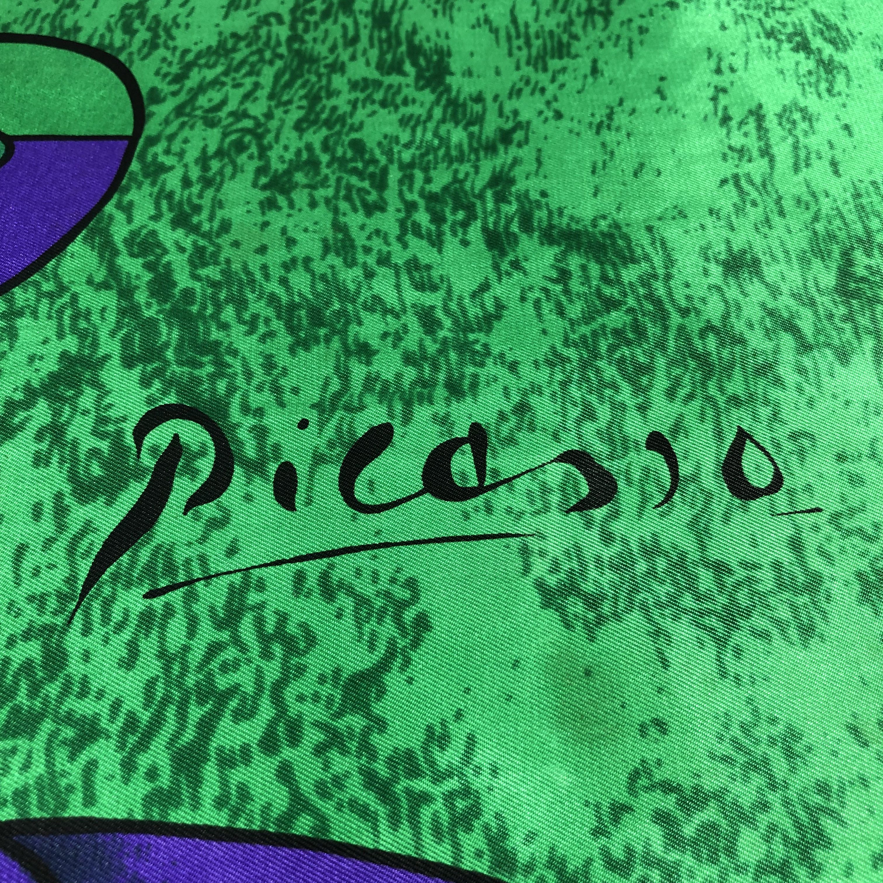 Vintage Picasso Art Polyester Scarf M293 Size ONE SIZE - 3 Thumbnail