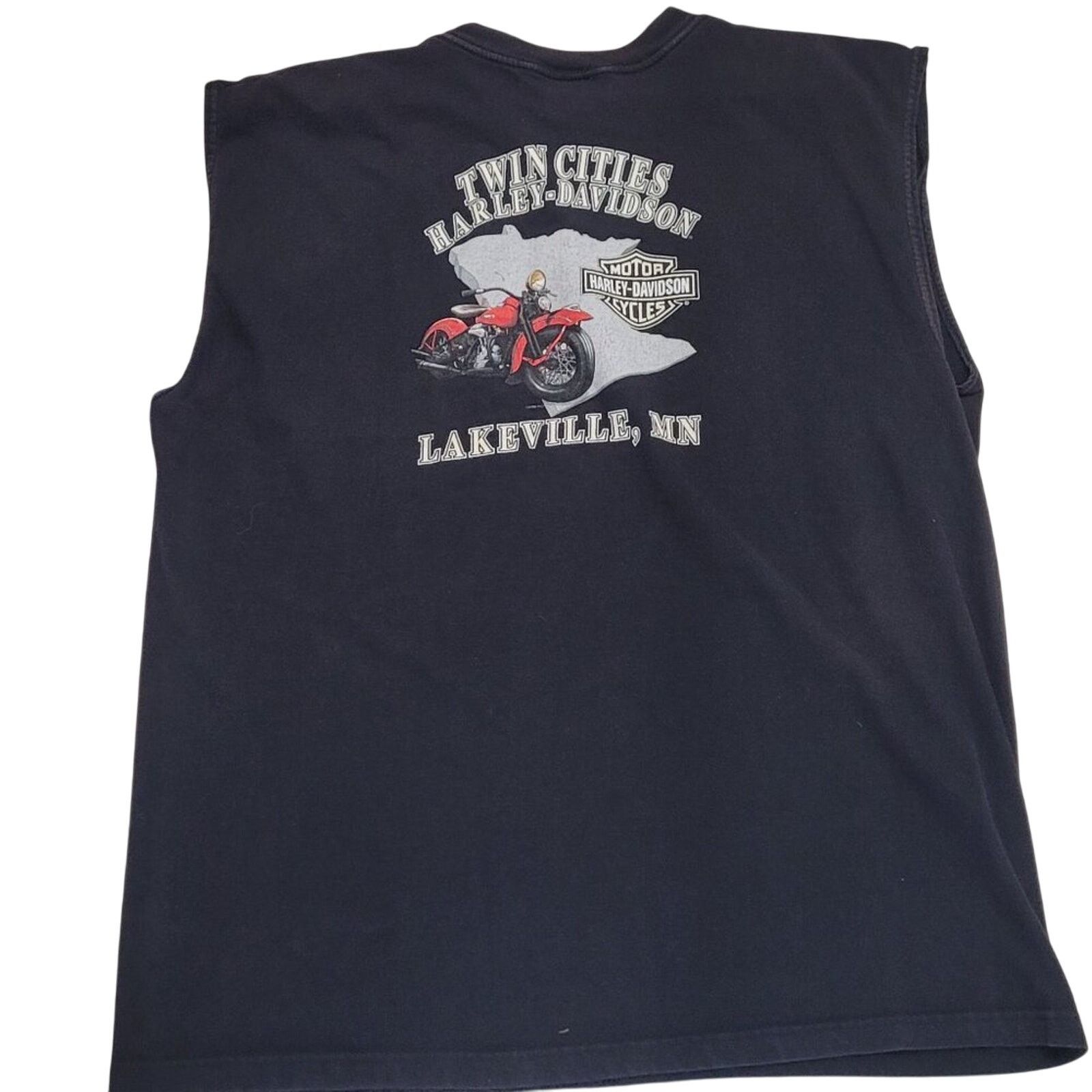 Harley Davidson 2008 HARLEY DAVIDSON LAKEVILLE, MN SLEEVELESS SHIRT Size US XXL / EU 58 / 5 - 2 Thumbnail