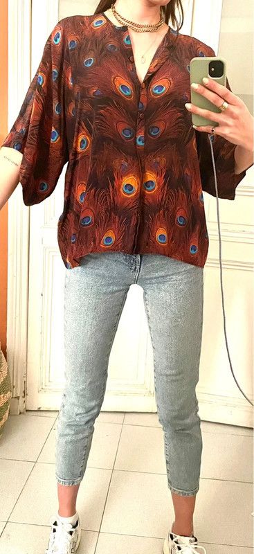Givenchy Givenchy Paris Runway Women Peacock Feather Shirt Size US M / EU 48-50 / 2 - 6 Thumbnail