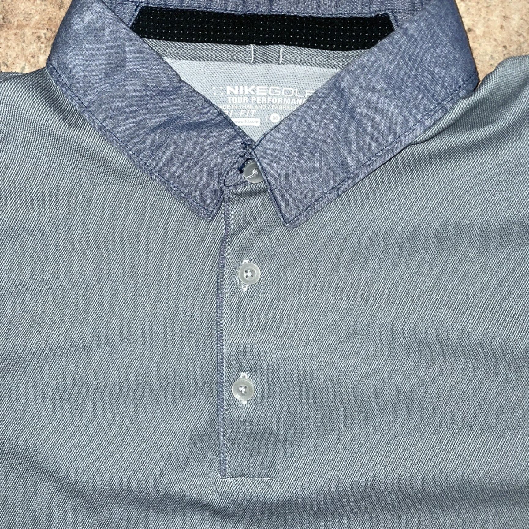 Nike Nike Golf Dri-Fit Polo Shirt Mens Medium Grey Pullover Performance Tour Size US M / EU 48-50 / 2 - 2 Thumbnail