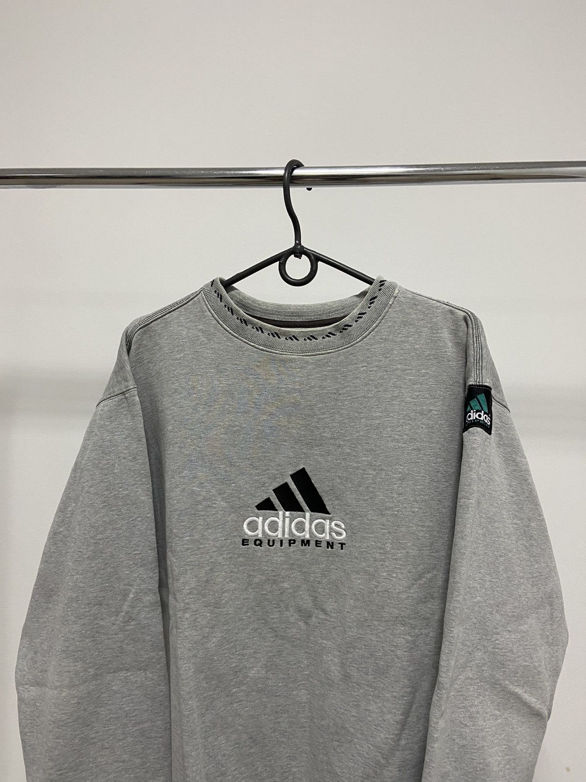 Adidas × Vintage Adidas Equipment Vintage Big Logo Sweatshirt Street Style Size US M / EU 48-50 / 2 - 2 Thumbnail