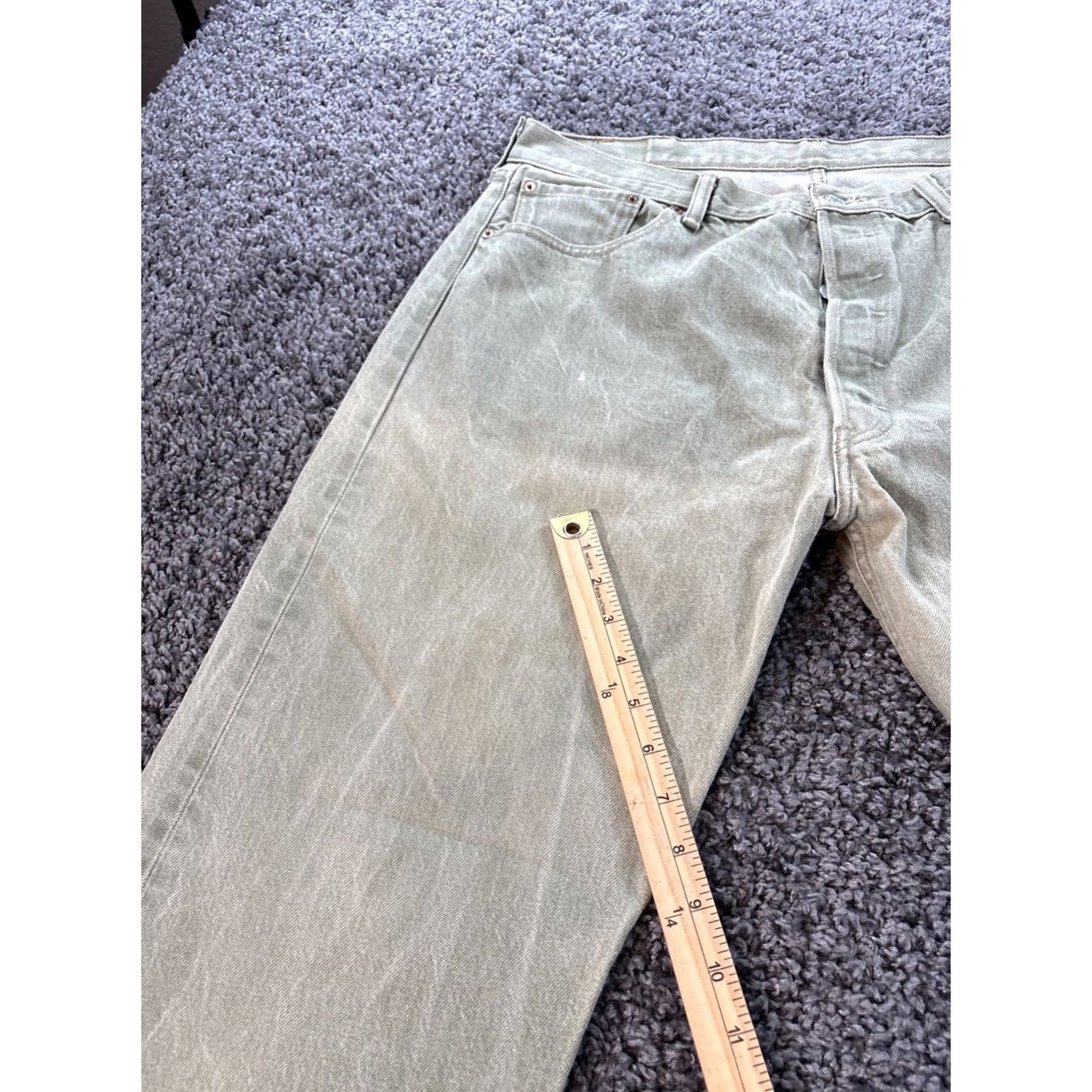 Levi's VINTAGE Levi's 501 Jeans Jeans Men 38x29 Beige Cotton 501 Series Straight Button Fly Denim 90s Cowboy USA Mens Size US 38 / EU 54 - 4 Thumbnail