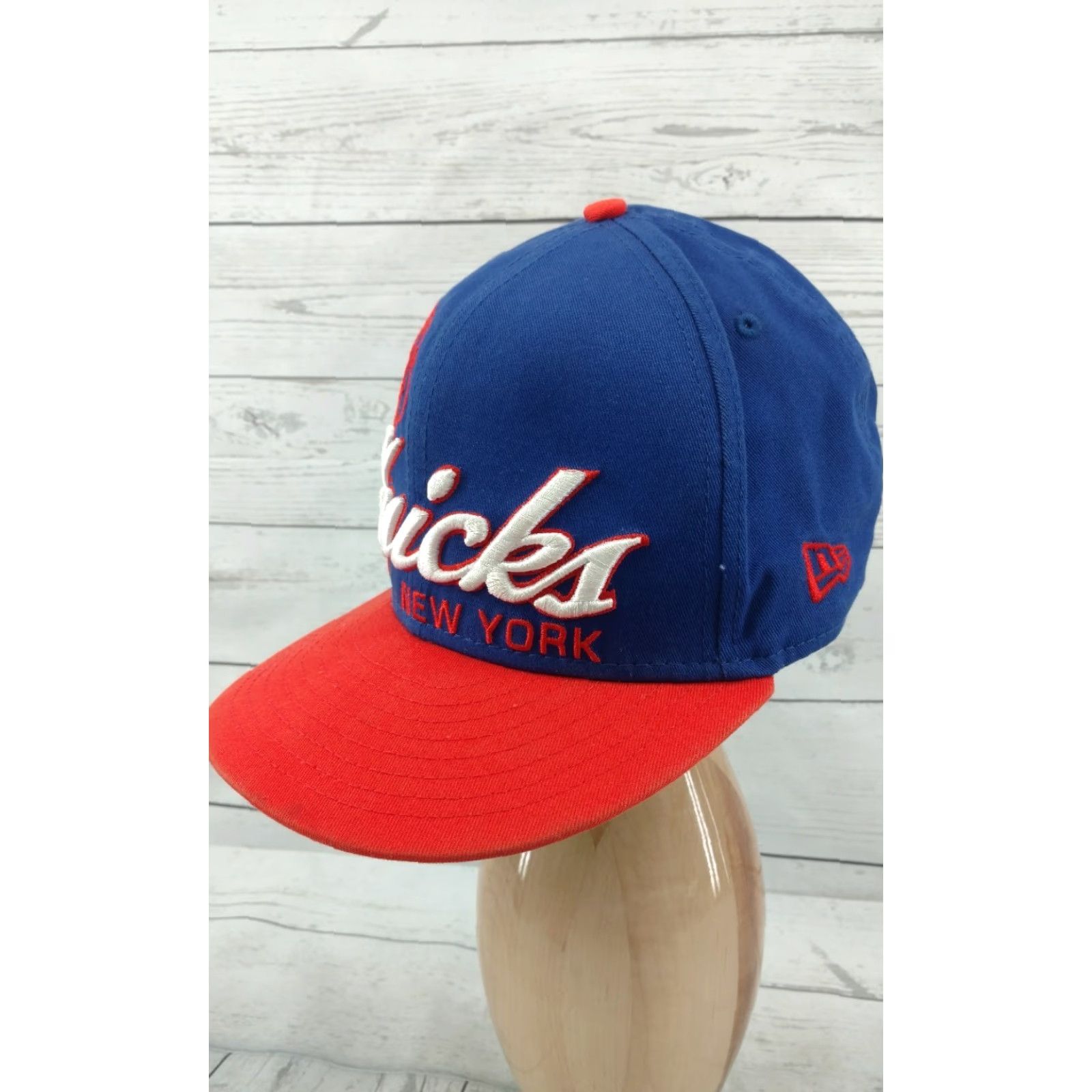 New Era New Era NBA 9Fifty Snapback Headwear New York Knicks Blue Orange Mens Adjustable Snapback Headwear 9Fifty NBA Knicks Size ONE SIZE - 3 Thumbnail