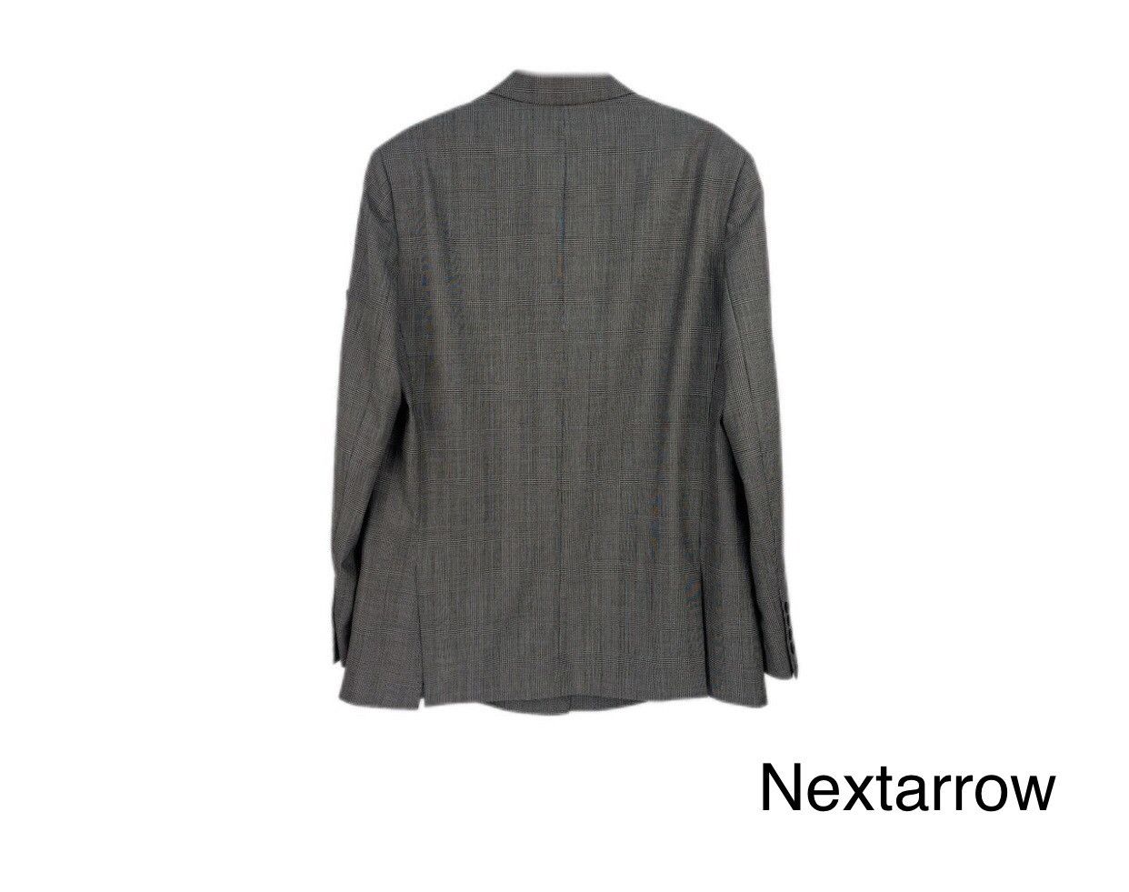 Balenciaga Balenciaga grey checkered classic logo wool thin suit jacket Size 44S - 2 Thumbnail