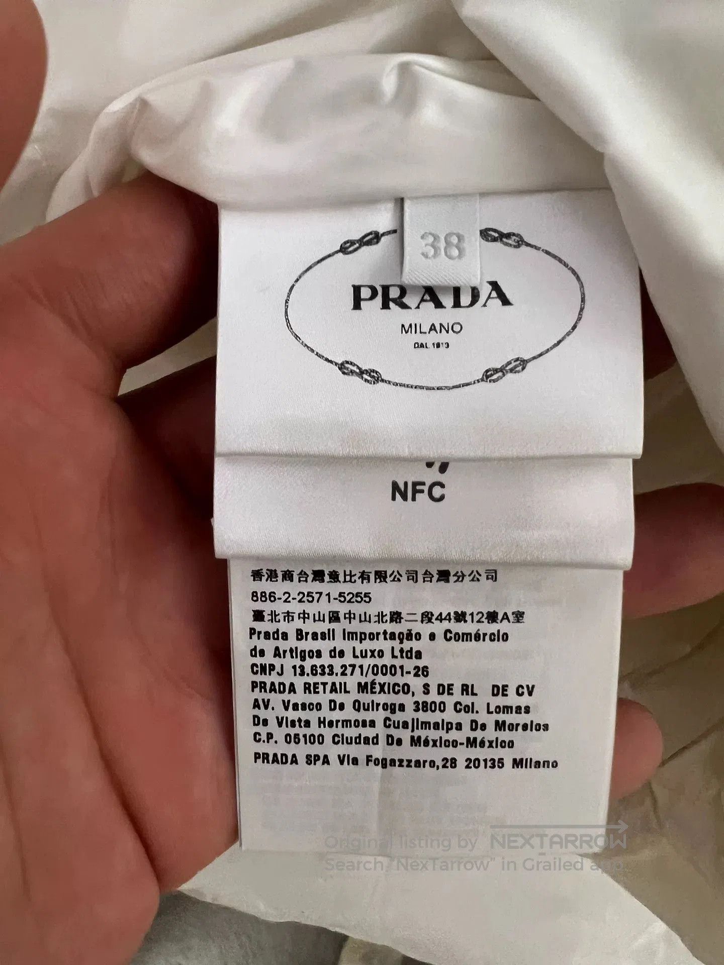Prada prada white logo high collar puffer jacket. Size M / US 6-8 / IT 42-44 - 6 Thumbnail