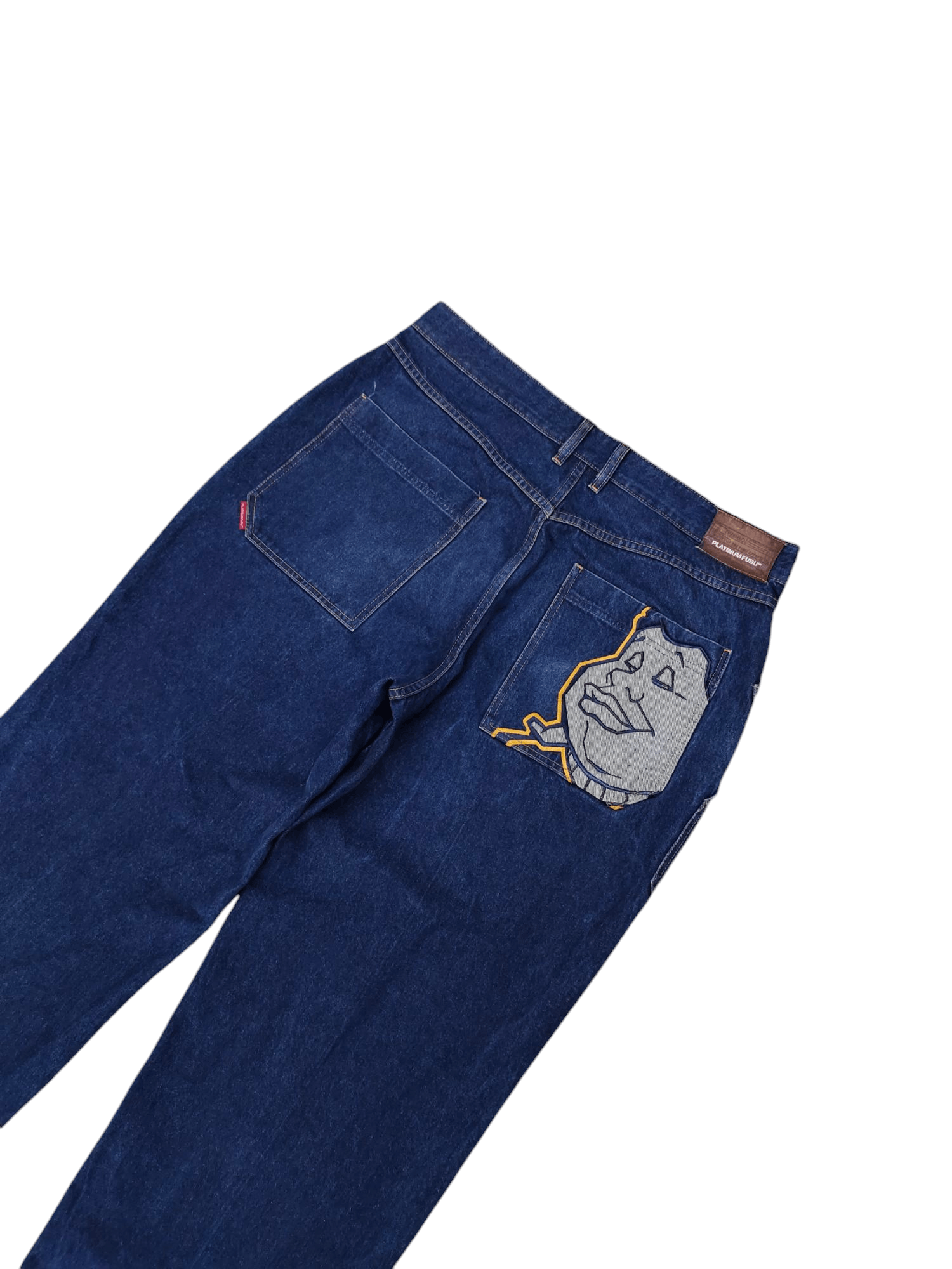 Fubu Baggy Jeans Fubu Fat Albert Embroidered Denim Wide Leg Size US 39 - 1 Thumbnail