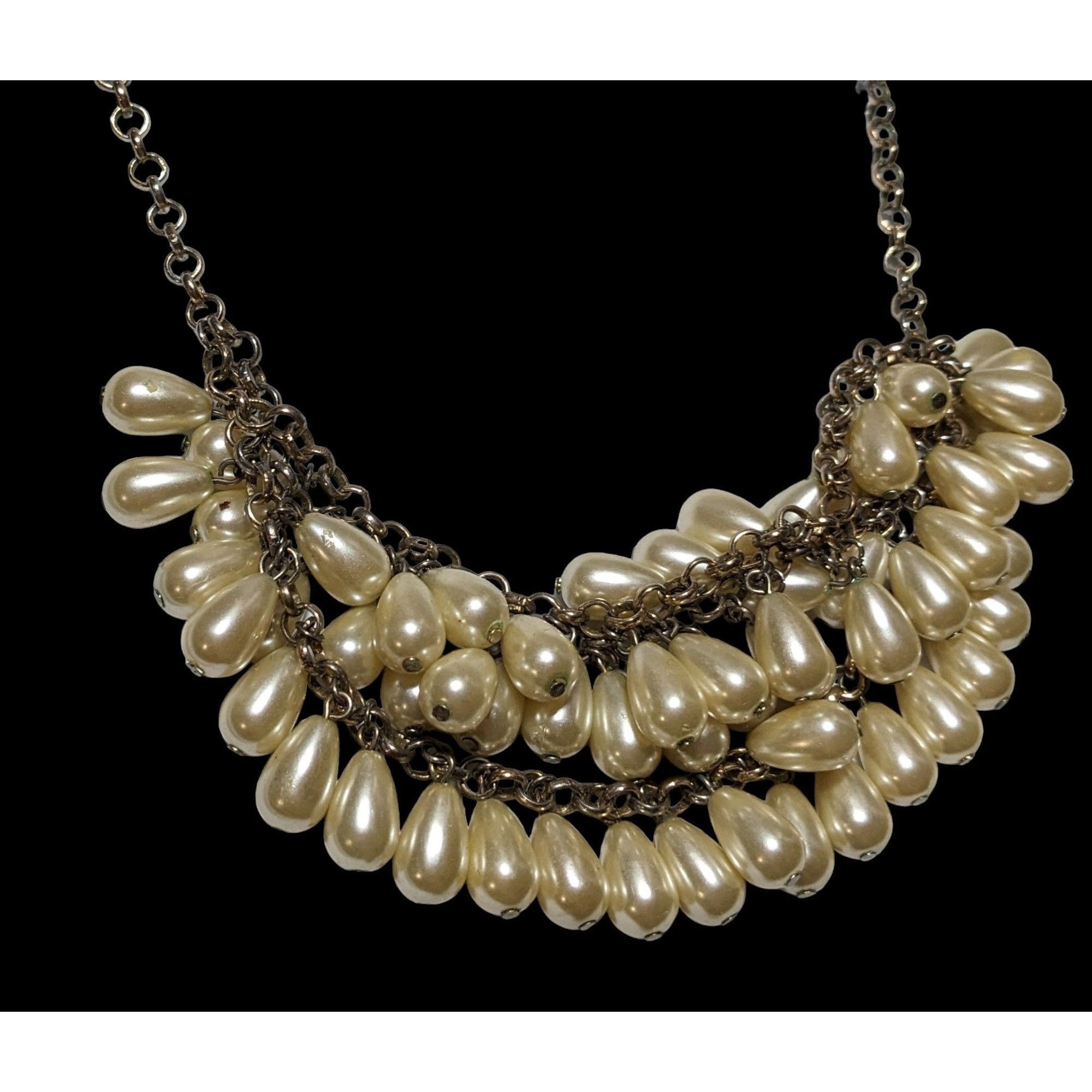 Other Teardrop Pearl Triple Layer Fringe Necklace Size ONE SIZE - 3 Thumbnail