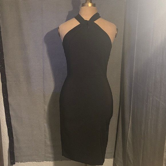 Other Taylor Black Halter Sheath Dress 2 Size XS / US 0-2 / IT 36-38 - 1 Thumbnail