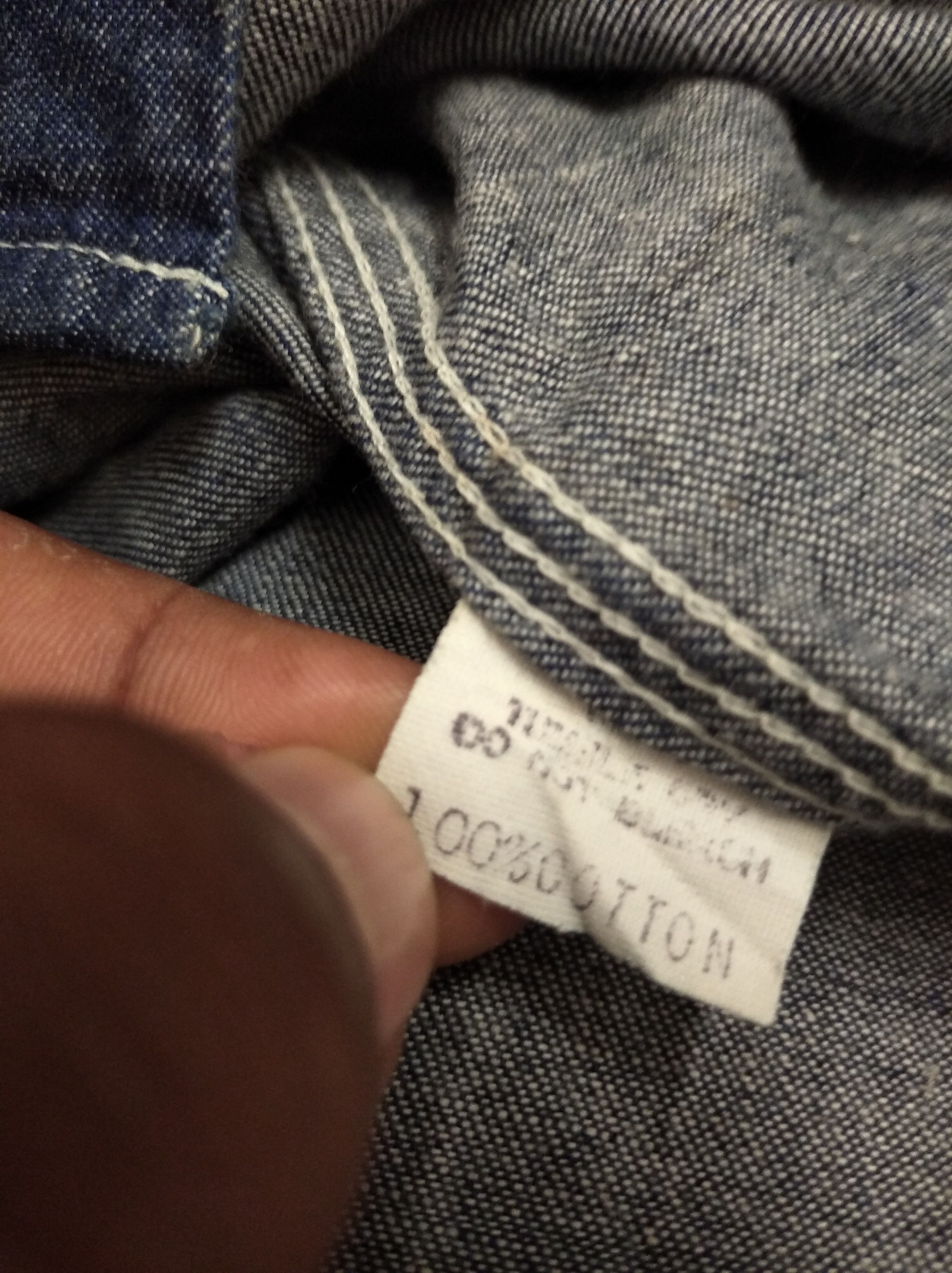 Japanese Brand × Sugar Cane × Toyo Enterprises Vintage Sugarcane Chambray Workwear uniform Shirt Denim Size US L / EU 52-54 / 3 - 7 Thumbnail