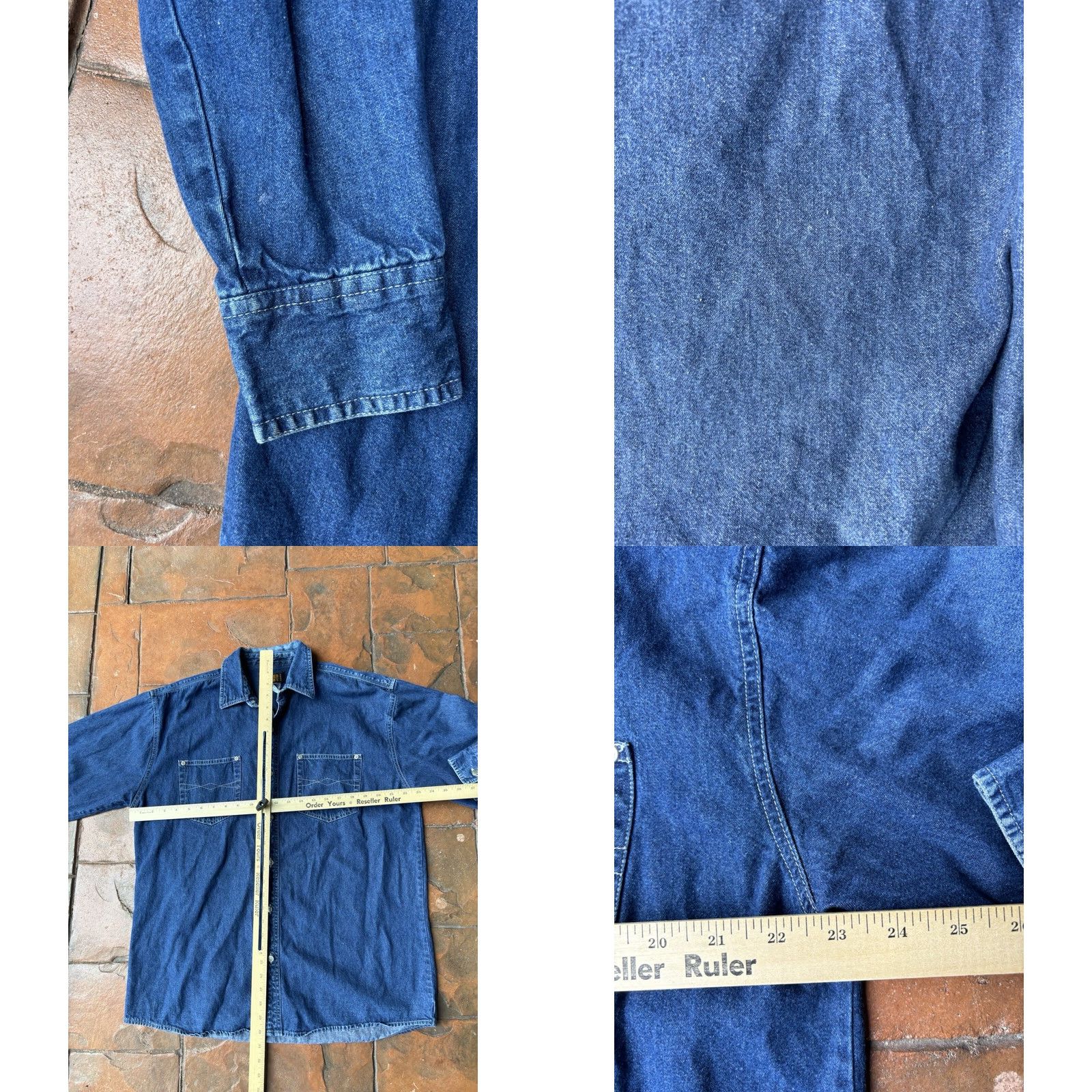 Faded Glory VINTAGE Faded Glory Button Denim Jean Shirt Mens L Blue 90s Pockets Shirt Regular Mens Size US L / EU 52-54 / 3 - 8 Thumbnail
