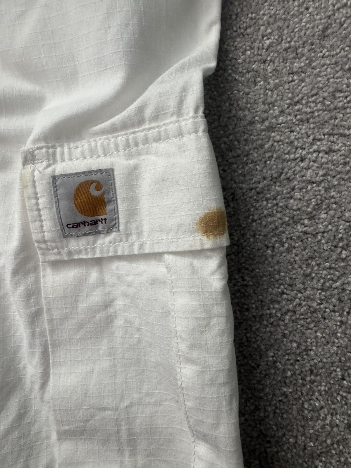 Carhartt Wip White Cargo Pants Size US 34 / EU 50 - 3 Thumbnail