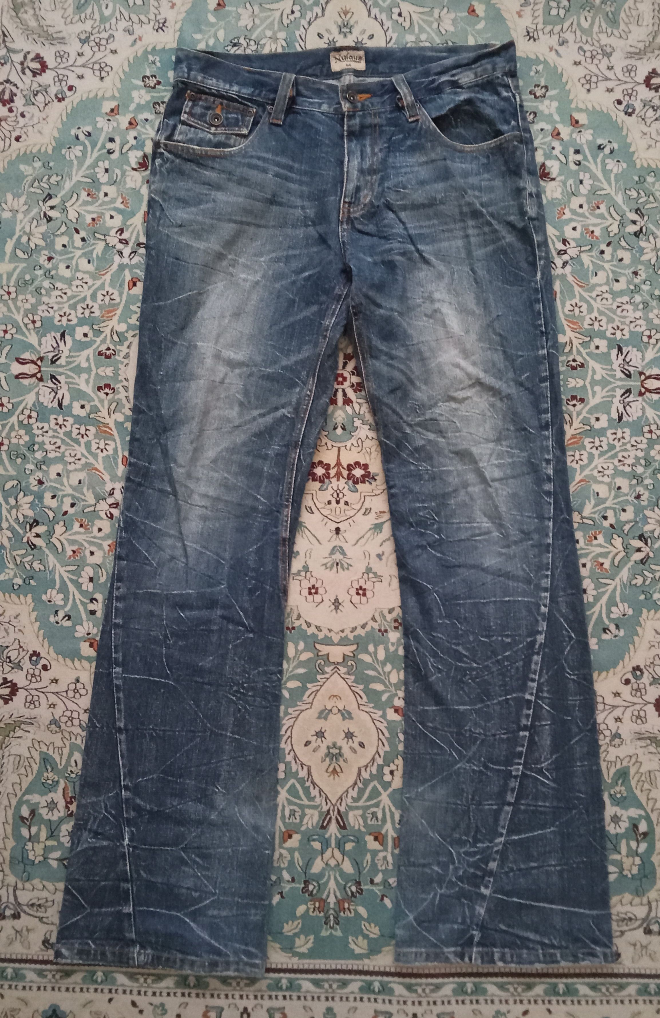 Japanese Brand Vintage Nylaus Rare Design Flare Jeans Size US 34 / EU 50 - 2 Thumbnail