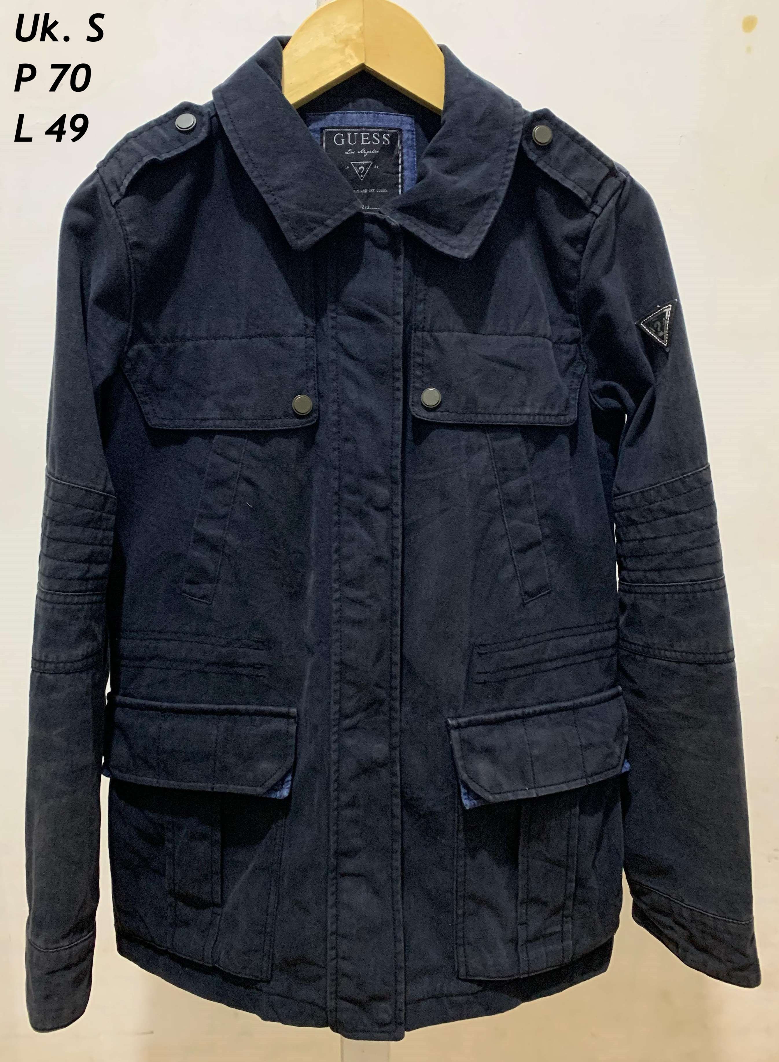 Guess GUESS Men's Military Jacket - Navy Blue - Size S Size S / US 4 / IT 40 - 3 Thumbnail