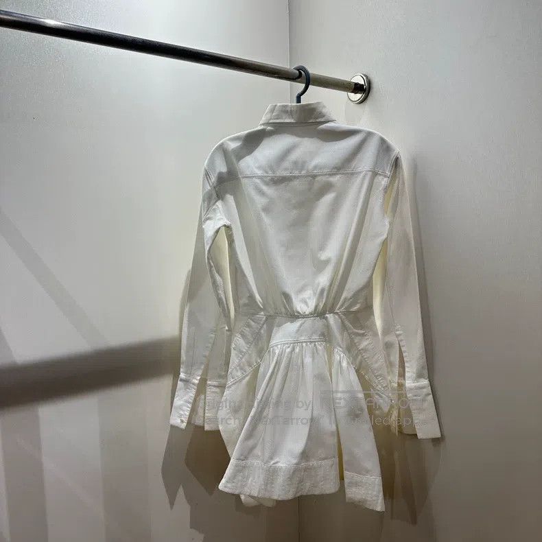 Alaia Alaia Solid Color Cotton Shirt Dress Size XS / US 0-2 / IT 36-38 - 2 Thumbnail