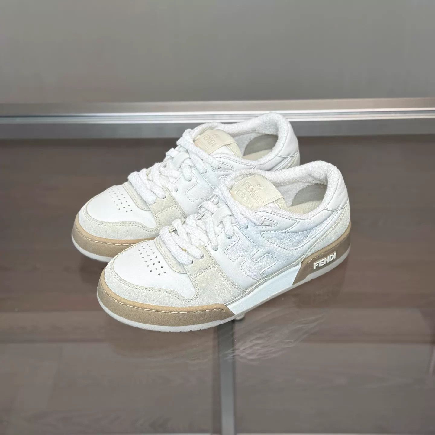 Fendi Fendi Match Sneakers White/Brown 35 98 DM1581 Size US 4.5 / IT 34.5 - 1 Thumbnail