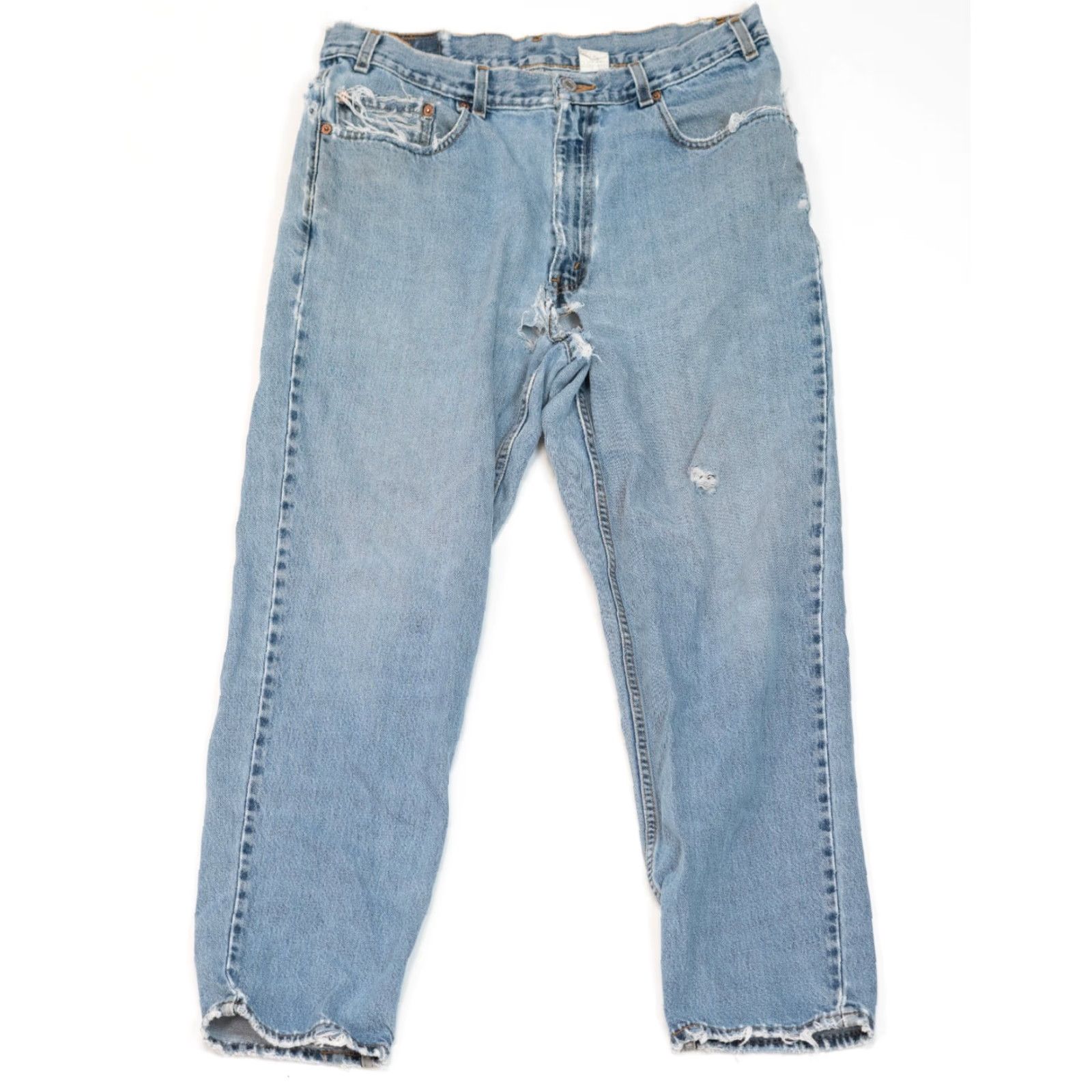 Levi's VINTAGE Levi’s 550 Denim Jeans Drops Distressed 36 X 30 USA Men Regular Blue jeans 5-Pocket HTF Thrash Grunge Hip Hop 90s Rock California Size US 36 / EU 52 - 2 Thumbnail