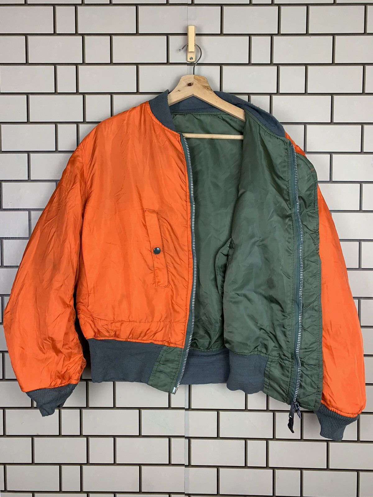Alpha Industries × Vintage Vintage Military Alpha MA-1 Flyer Bomber Jacket Size US L / EU 52-54 / 3 - 20 Thumbnail