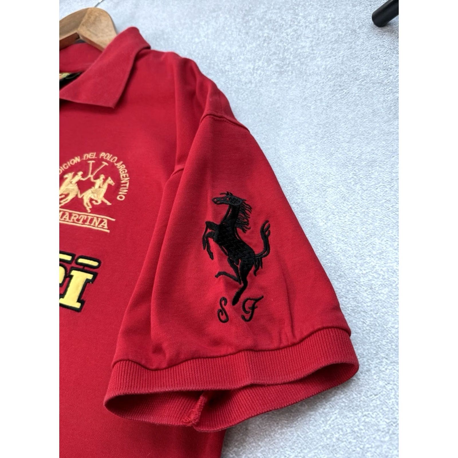 La Martina VINTAGE Ferrari La Martina Racing Polo T-Shirt Red XL Men’s Polo Short Sleeve Collared Cotton Size US XL / EU 56 / 4 - 5 Thumbnail