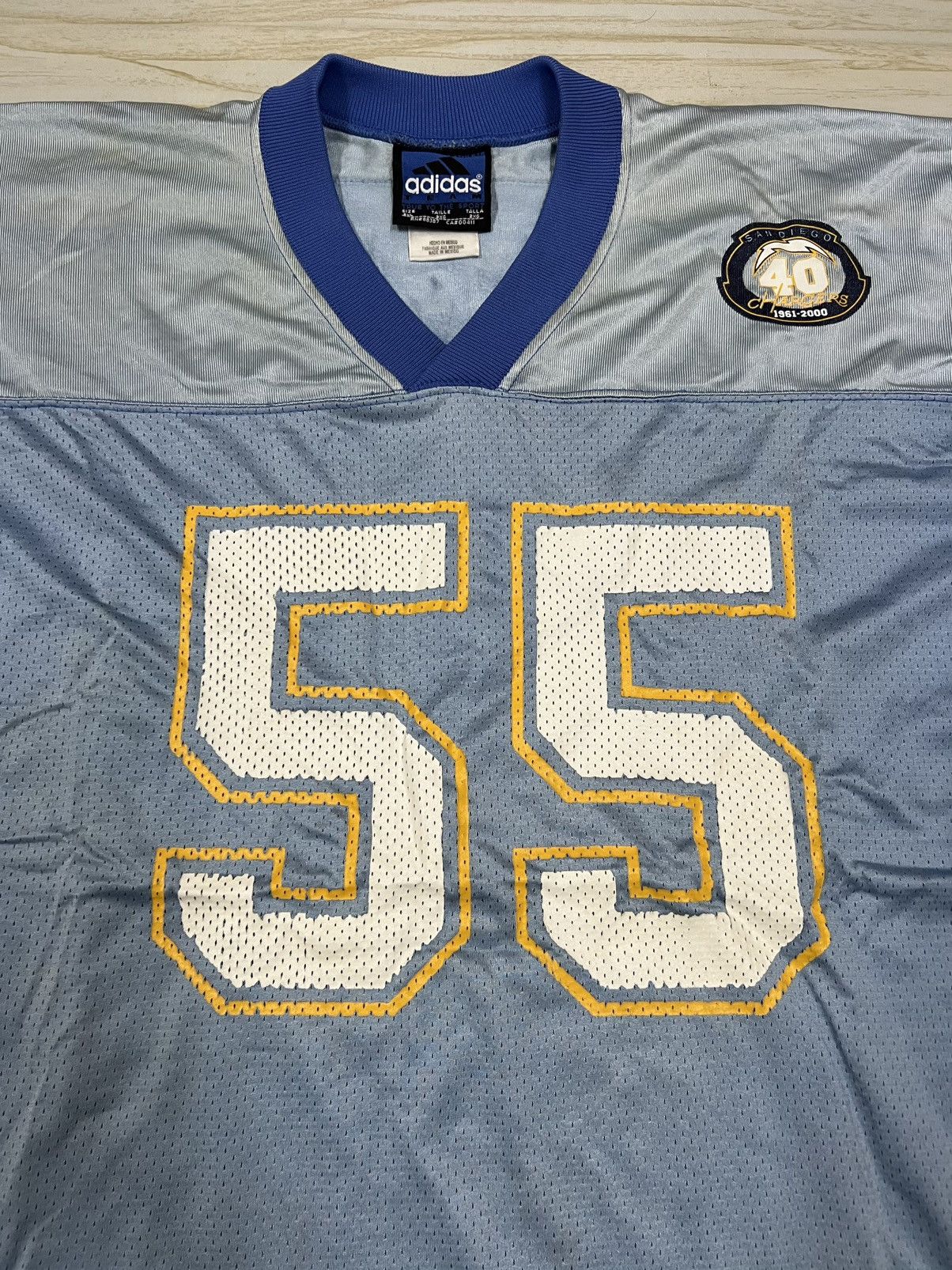 Vintage Adidas 00s Chargers San Diego Seau Vintage Jersey Size US XXL / EU 58 / 5 - 3 Thumbnail