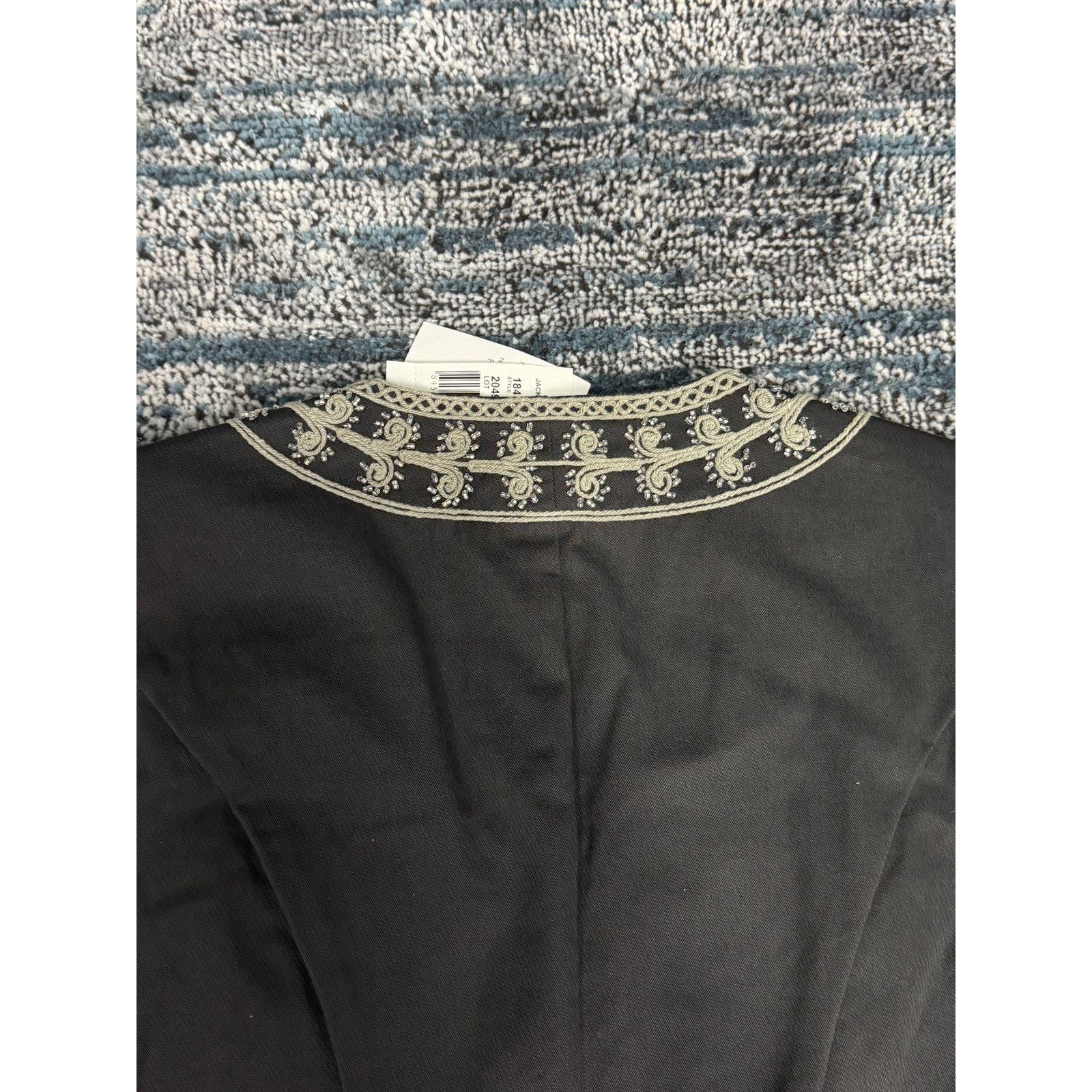 & Other Stories Cabi Jacket Womens Size 6 Black Square Neck Coat Beaded Size M / US 6-8 / IT 42-44 - 7 Thumbnail