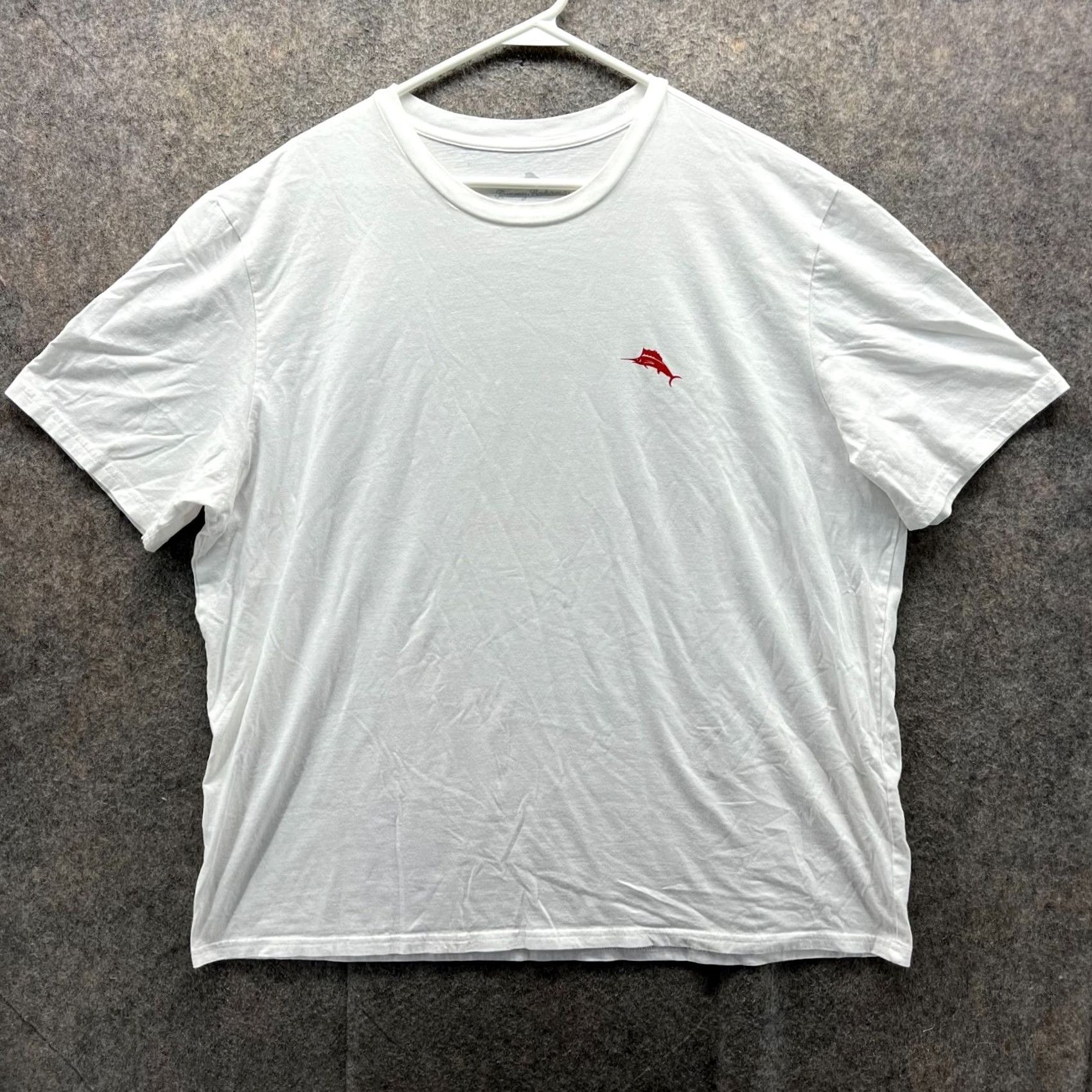 Tommy Bahama Tommy Bahama Shirt Mens 2XL White Crew Neck Short Sleeve Logo Accent All Seasons Holiday Season Santa Hat Big Print Golf Vintage: No Size US XXL / EU 58 / 5 - 2 Thumbnail