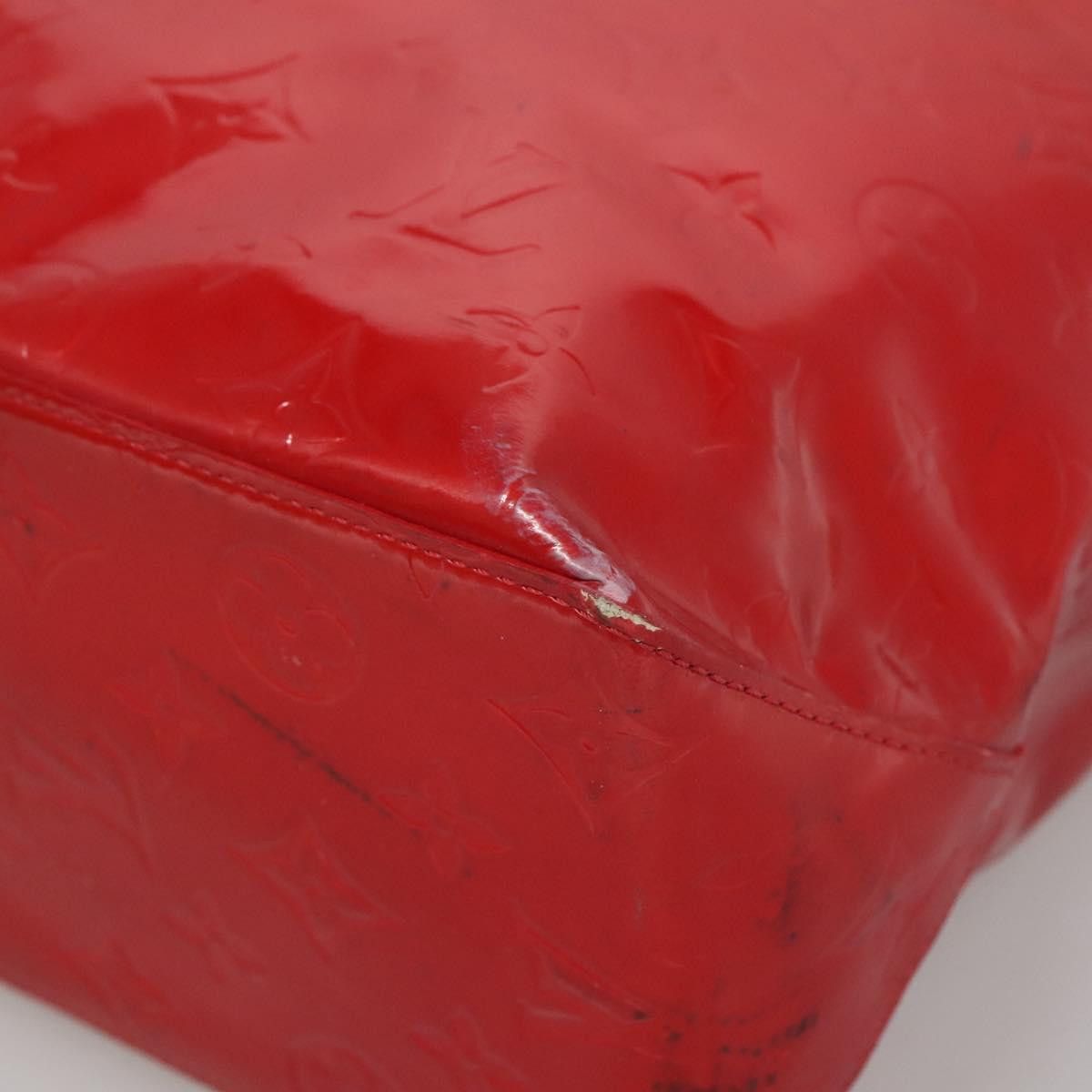 Louis Vuitton LOUIS VUITTON Monogram Vernis Reade MM Hand Bag Red Rouge Size ONE SIZE - 9 Thumbnail