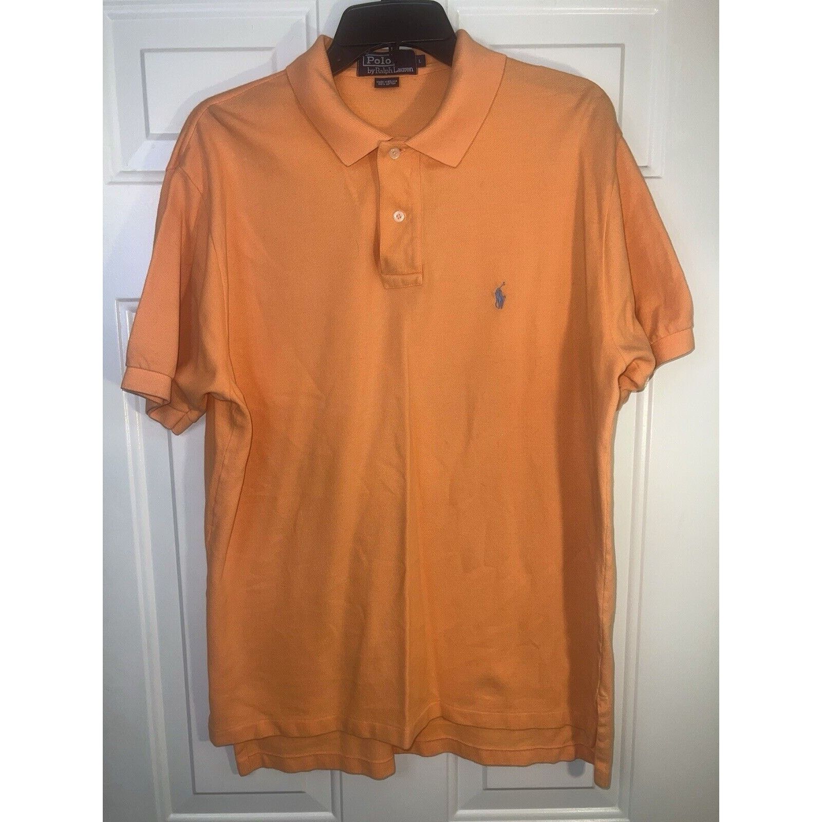 Polo Ralph Lauren Polo Ralph Lauren Shirt Mens Large Orange Pony Short Sleeve Size US L / EU 52-54 / 3 - 1 Thumbnail
