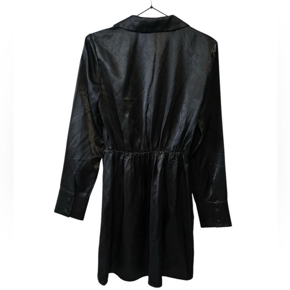 Abercrombie & Fitch Abercrombie & Fitch Black Satin Mini Dress - Size XS Size XS / US 0-2 / IT 36-38 - 3 Thumbnail