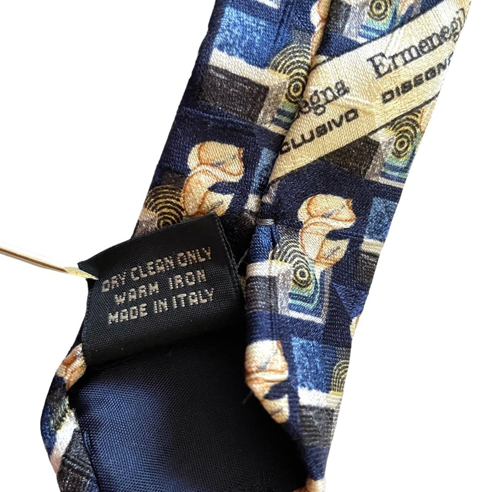 Ermenegildo Zegna Ermenegildo Zegna Blue Calla Lily Floral Patterned Silk Tie Size ONE SIZE - 8 Thumbnail
