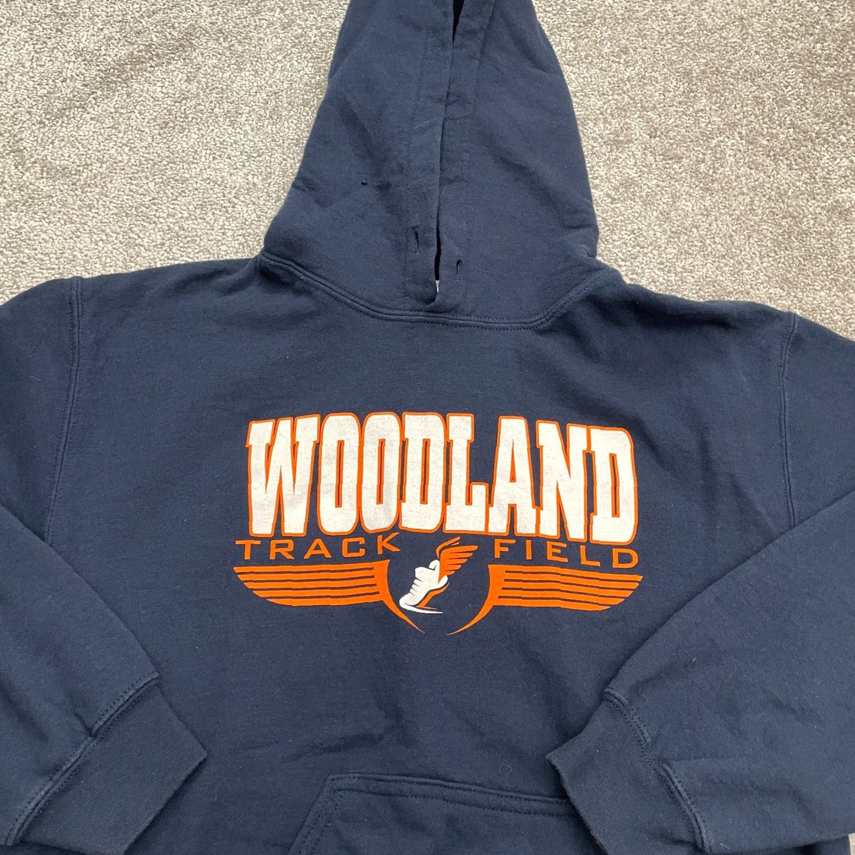 Gildan Gildan Heavy Blend Hoodie Pullover Sweatshirt Unisex Small Blue Graphic Fleece Size US S / EU 44-46 / 1 - 3 Thumbnail