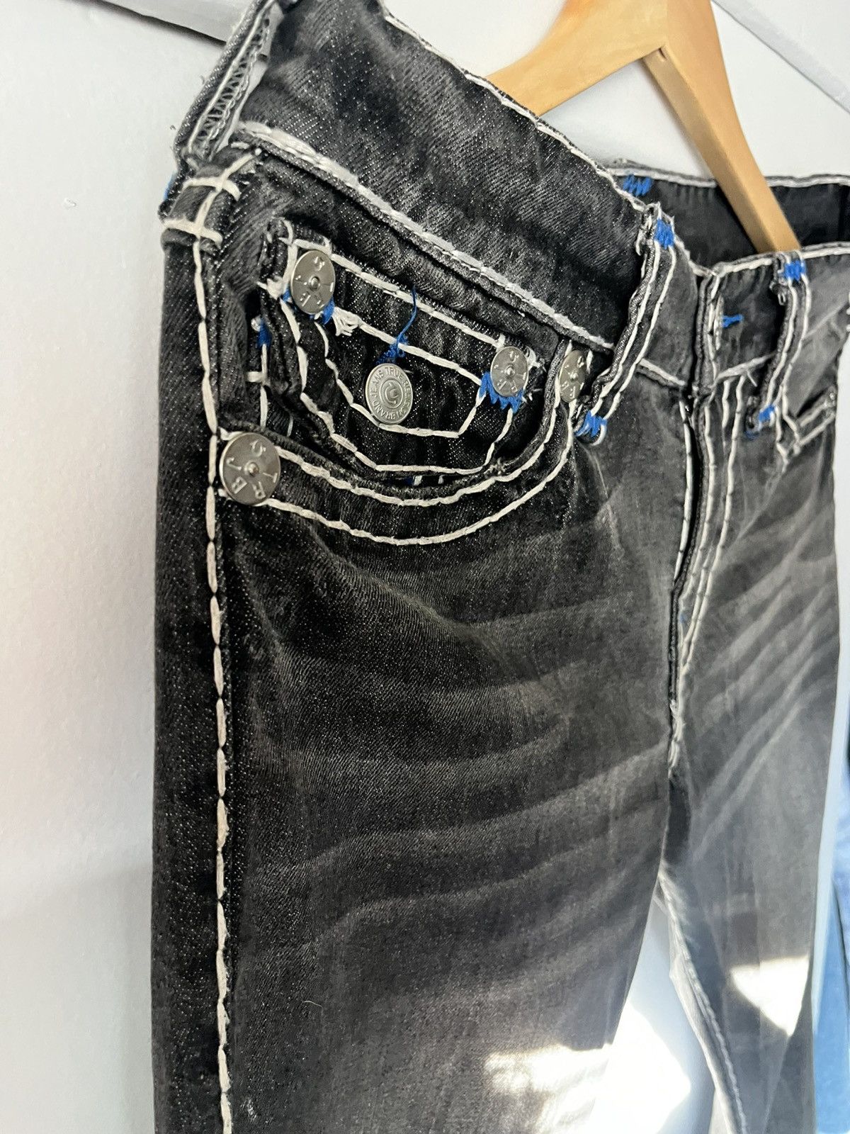 True Religion Denim True Religion Grey White stitching Size US 30 / EU 46 - 4 Thumbnail