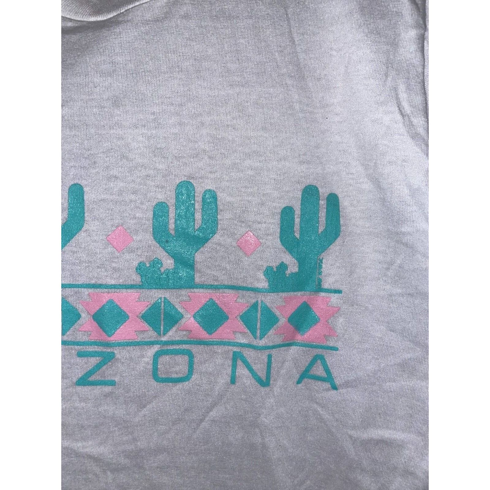 Jerzees Vintage Arizona Southwestern Graphic White M Shirt 80s Size US M / EU 48-50 / 2 - 4 Thumbnail