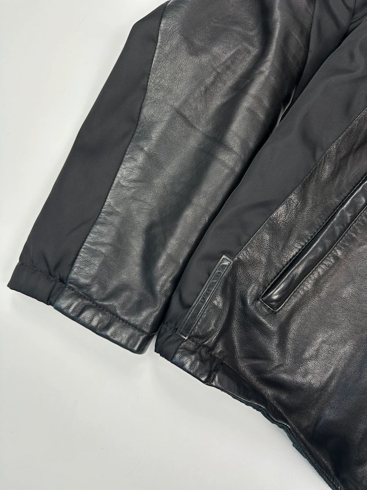 Prada Prada Sport FW2010 Leather & Nylon Black Hooded Jacket Size US M / EU 48-50 / 2 - 5 Thumbnail