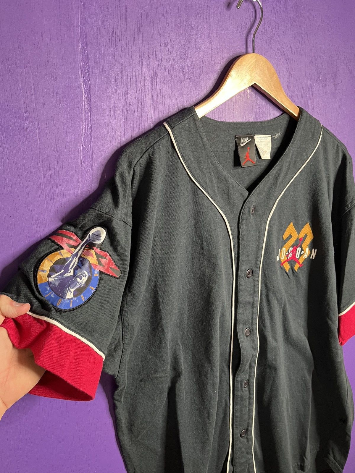 Vintage 90s Nike Jordan brand 23 baseball jersey