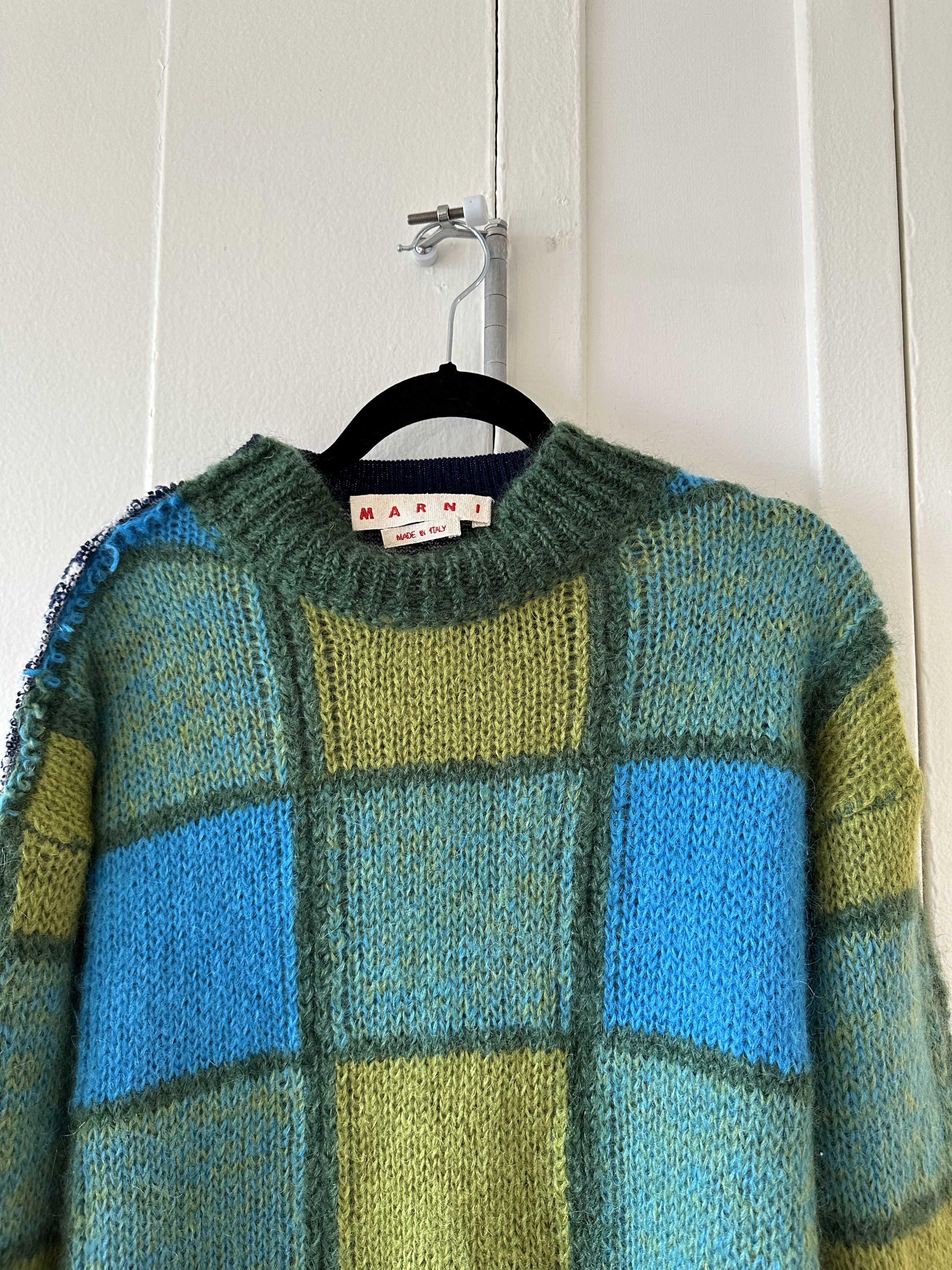 Marni Marni Check Wool/Mohair Blend Sweater Size US M / EU 48-50 / 2 - 2 Thumbnail