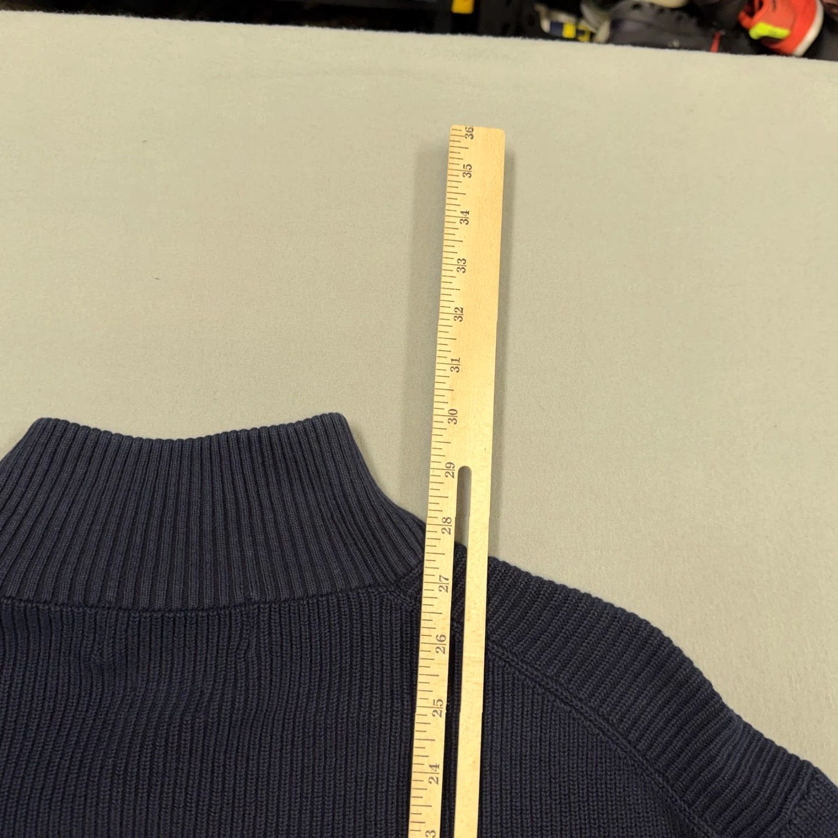 Polo Ralph Lauren Polo Ralph Lauren Sweater Mens 2XL Blue Mock Neck Henley Knit Pullover Cotton Size US XXL / EU 58 / 5 - 5 Thumbnail
