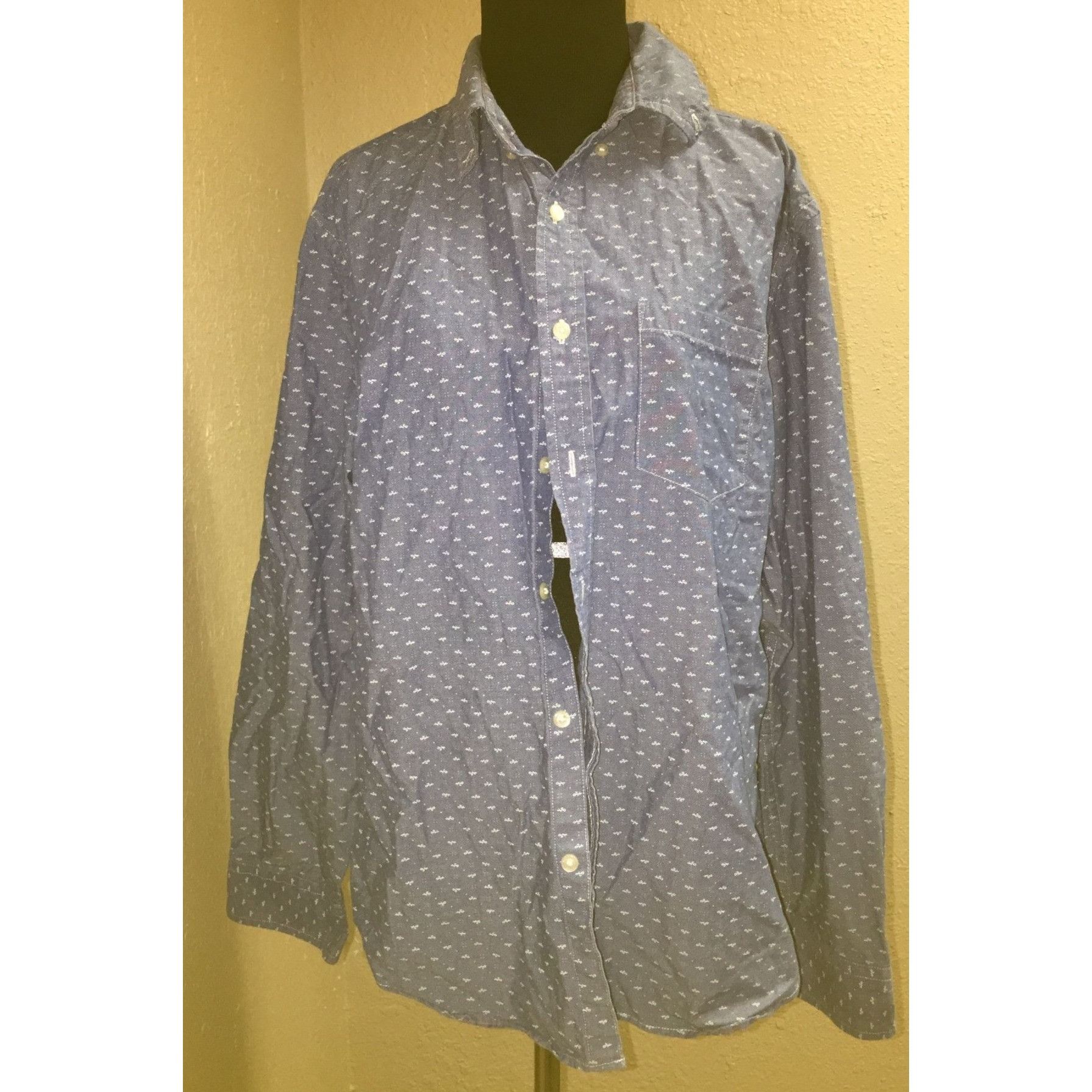 American Eagle Outfitters American Eagle Size Large Prep Fit Button Down Collared Long Size US L / EU 52-54 / 3 - 1 Thumbnail