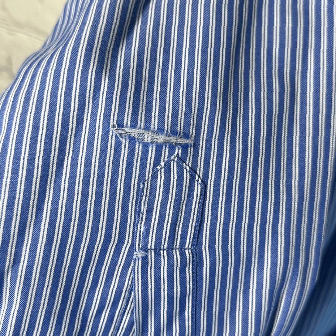 Peter Millar Peter Millar Performance Poplin Striped Sport Shirt 15 1/2R Men Long Sleeve Mulitcolor (Multicolor) Size US L / EU 52-54 / 3 - 3 Thumbnail