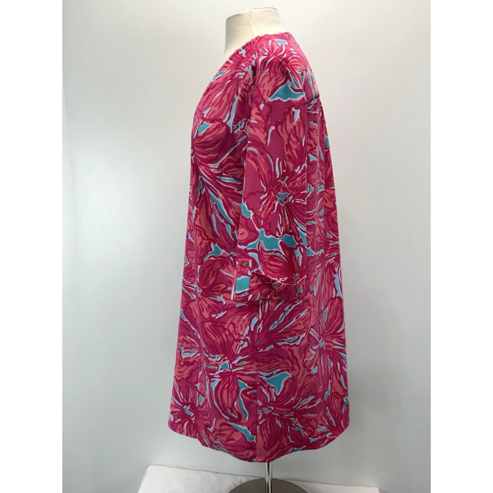 Lilly Pulitzer Lilly Pulitzer Pink Arielle Dress Size Medium Sea Blue Flirty Sea Print Tunic Size M / US 6-8 / IT 42-44 - 2 Thumbnail