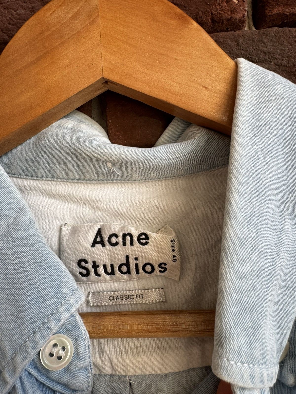 Acne Studios Acne Studios Isherwood PAW16 Denim Button Up Shirt 46 POP Size US M / EU 48-50 / 2 - 3 Thumbnail