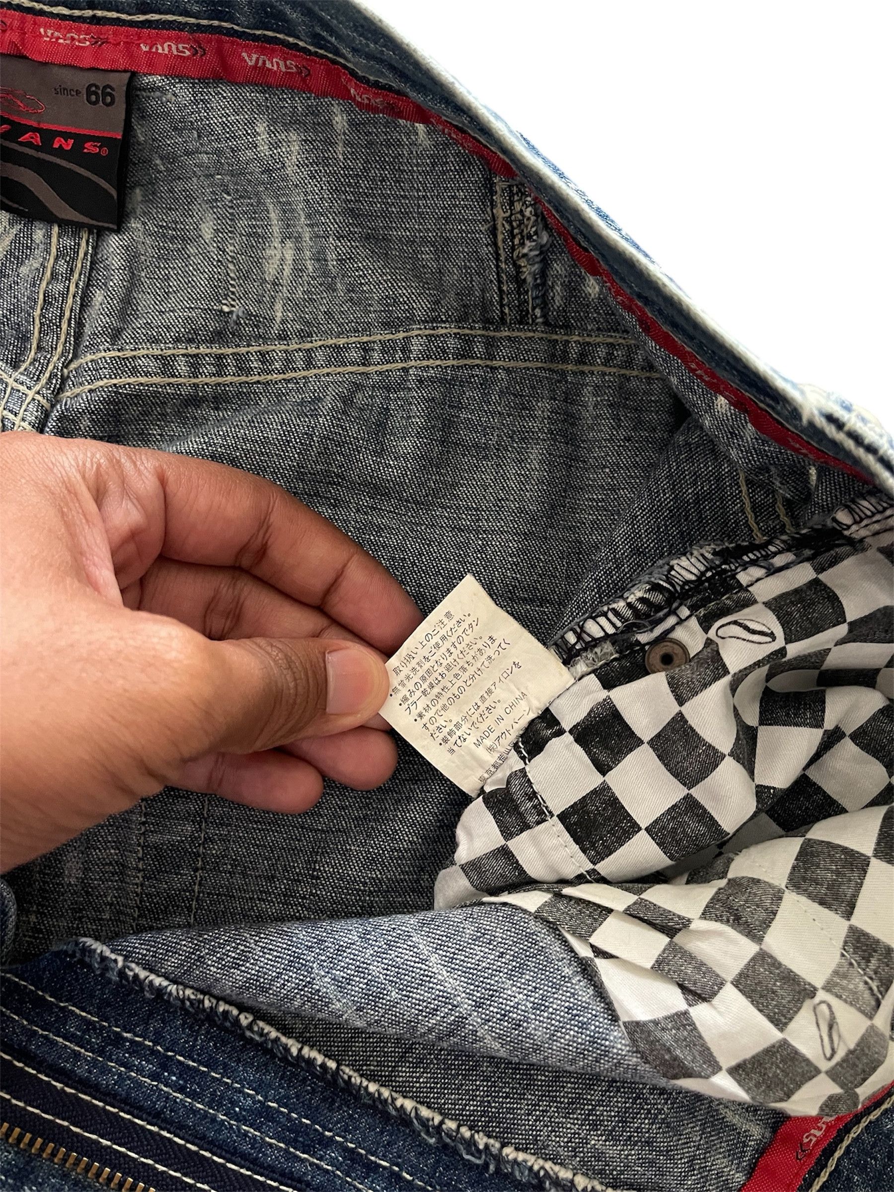 JNCO × Jordan Brand × Vans Vtg 90s Vans Jord Wide Leg Baggy Double Pocket Knee Lines Size US 34 / EU 50 - 9 Thumbnail