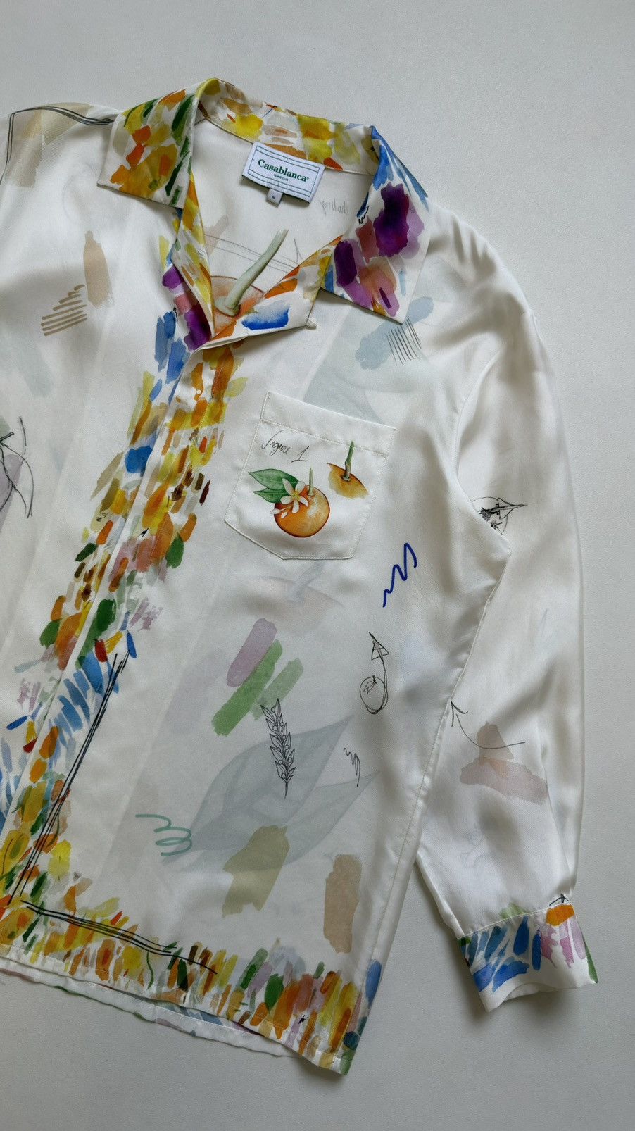 Casablanca Watercolour ‘Work In Progress’ Silk Shirt Size US M / EU 48-50 / 2 - 7 Thumbnail
