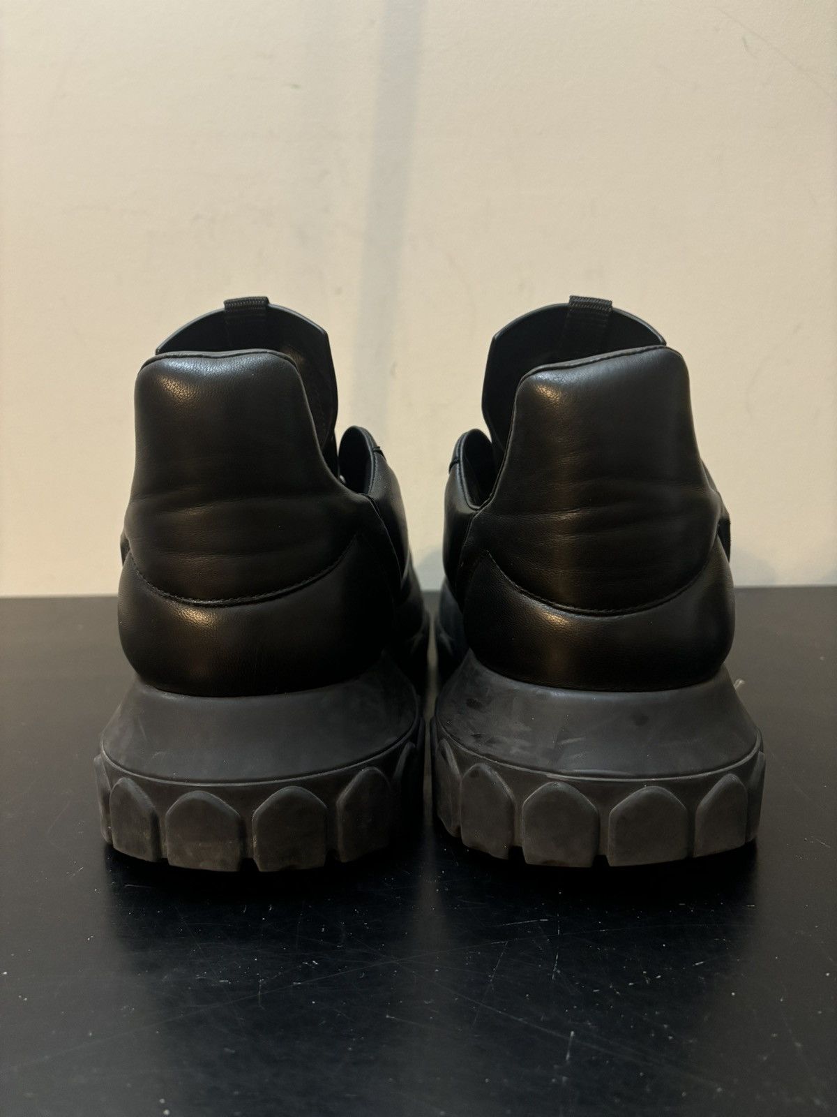 Rick Owens Rick Owens Maximal Tractor Leather Low Top Sneakers Black Size US 10 / EU 43 - 5 Thumbnail