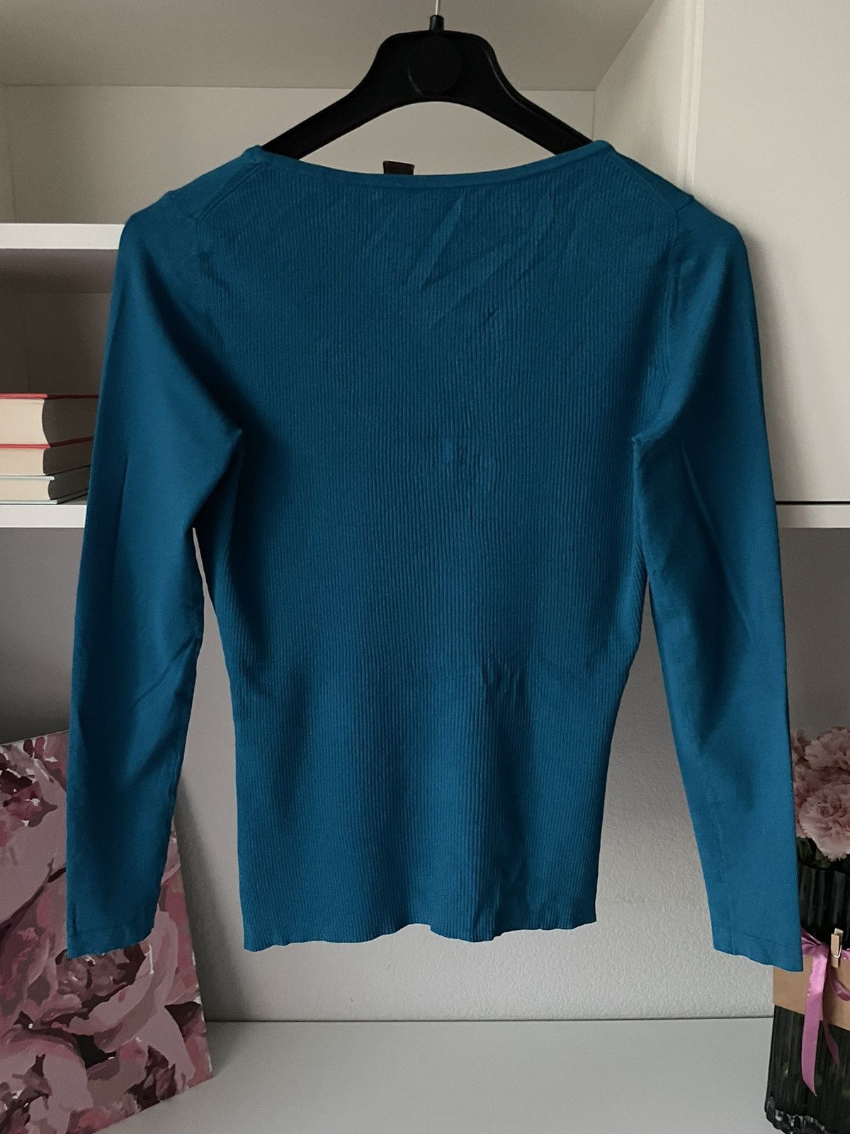 Diane von Furstenberg Diane Von Furstenberg Ribbed Knit Top Long Sleeve Avant Gard Size S / US 4 / IT 40 - 4 Thumbnail