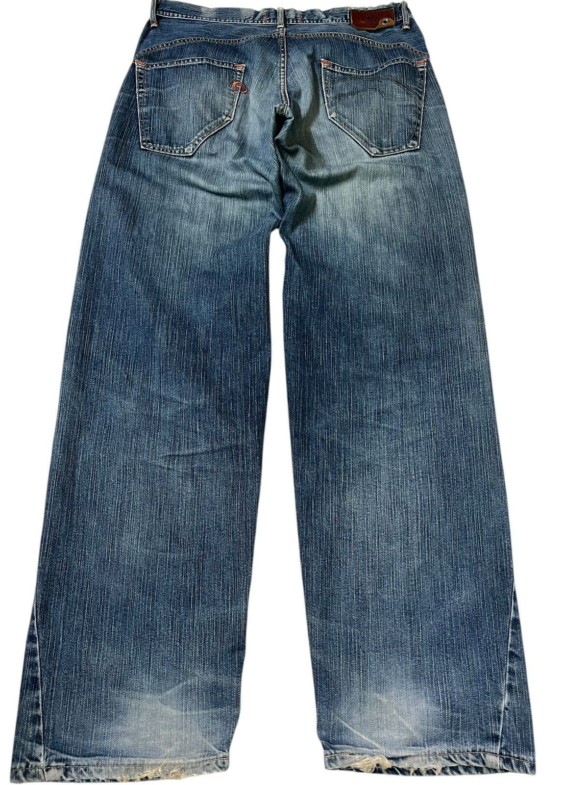 14th Addiction × Edwin × If Six Was Nine 💥Baggy💥Vintage Edwin E-Function Washed Distress Jean Size US 34 / EU 50 - 2 Thumbnail
