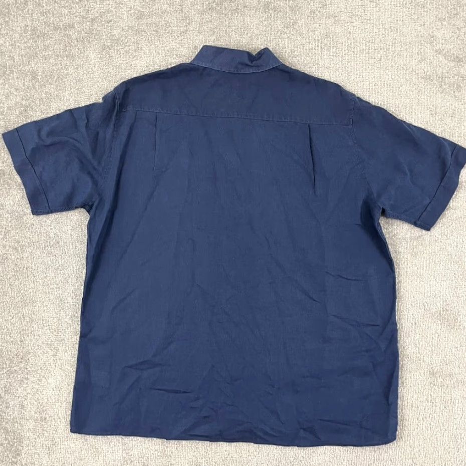 Marks & Spencer Marks & Spencer Button-Up Shirt Men Large Blue Linen Cotton Preppy Casual Size US L / EU 52-54 / 3 - 7 Thumbnail